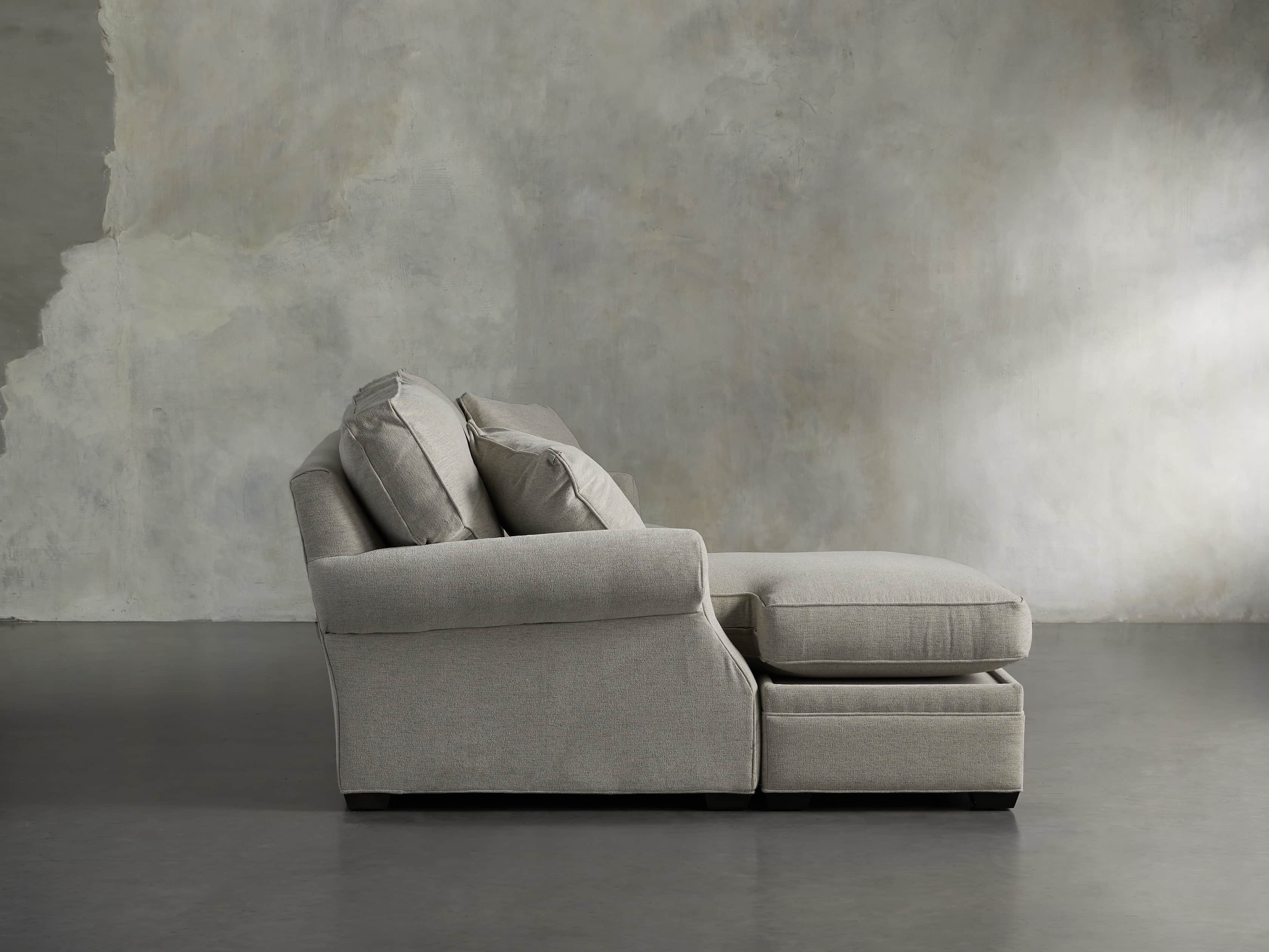 Landsbury Upholstered 89" Queen Std Sleeper Sofa (3/3) With Chaise) in Merritt Dove