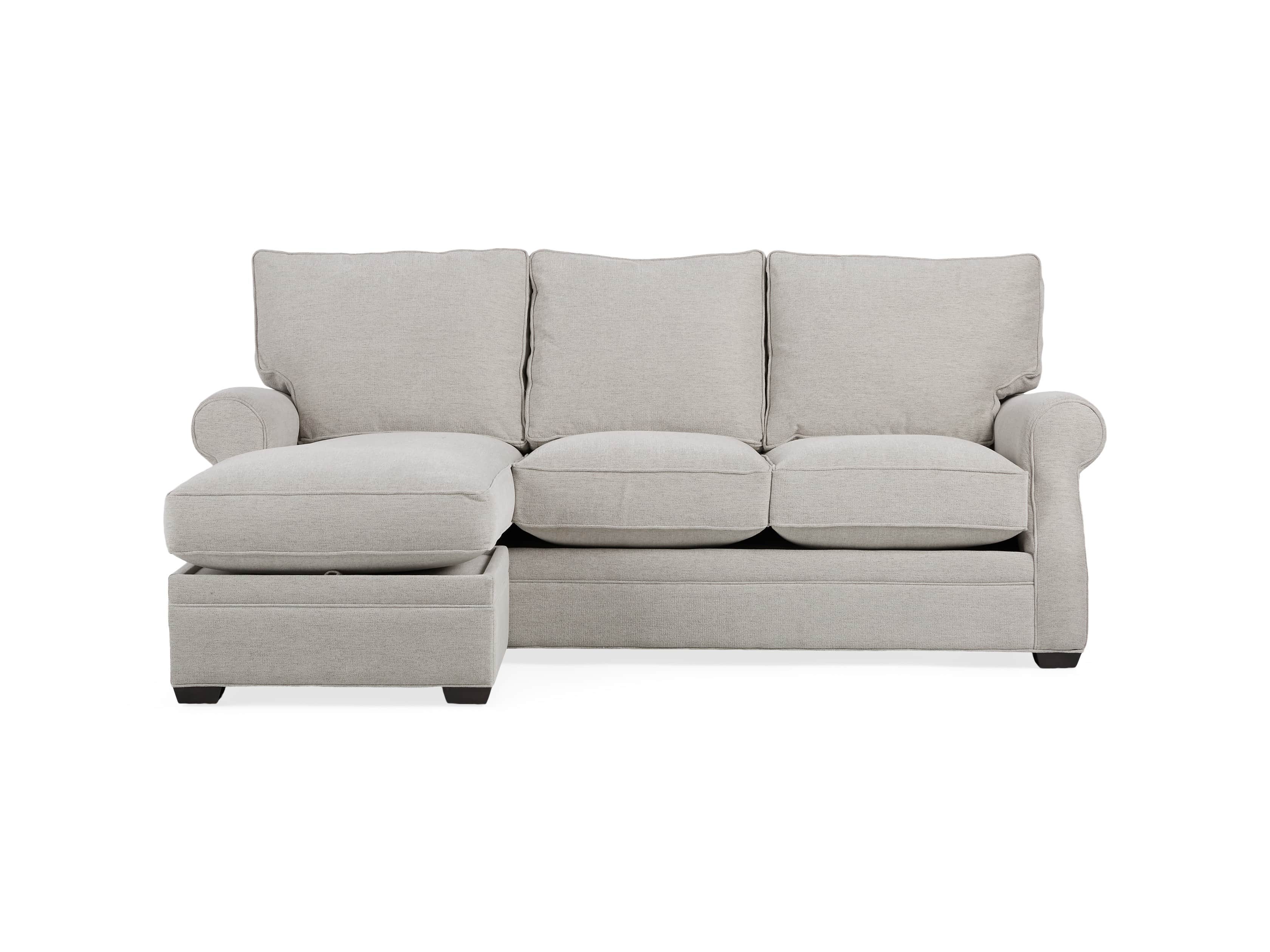 Landsbury Upholstered 89" Queen Std Sleeper Sofa (3/3) With Chaise) in Merritt Dove