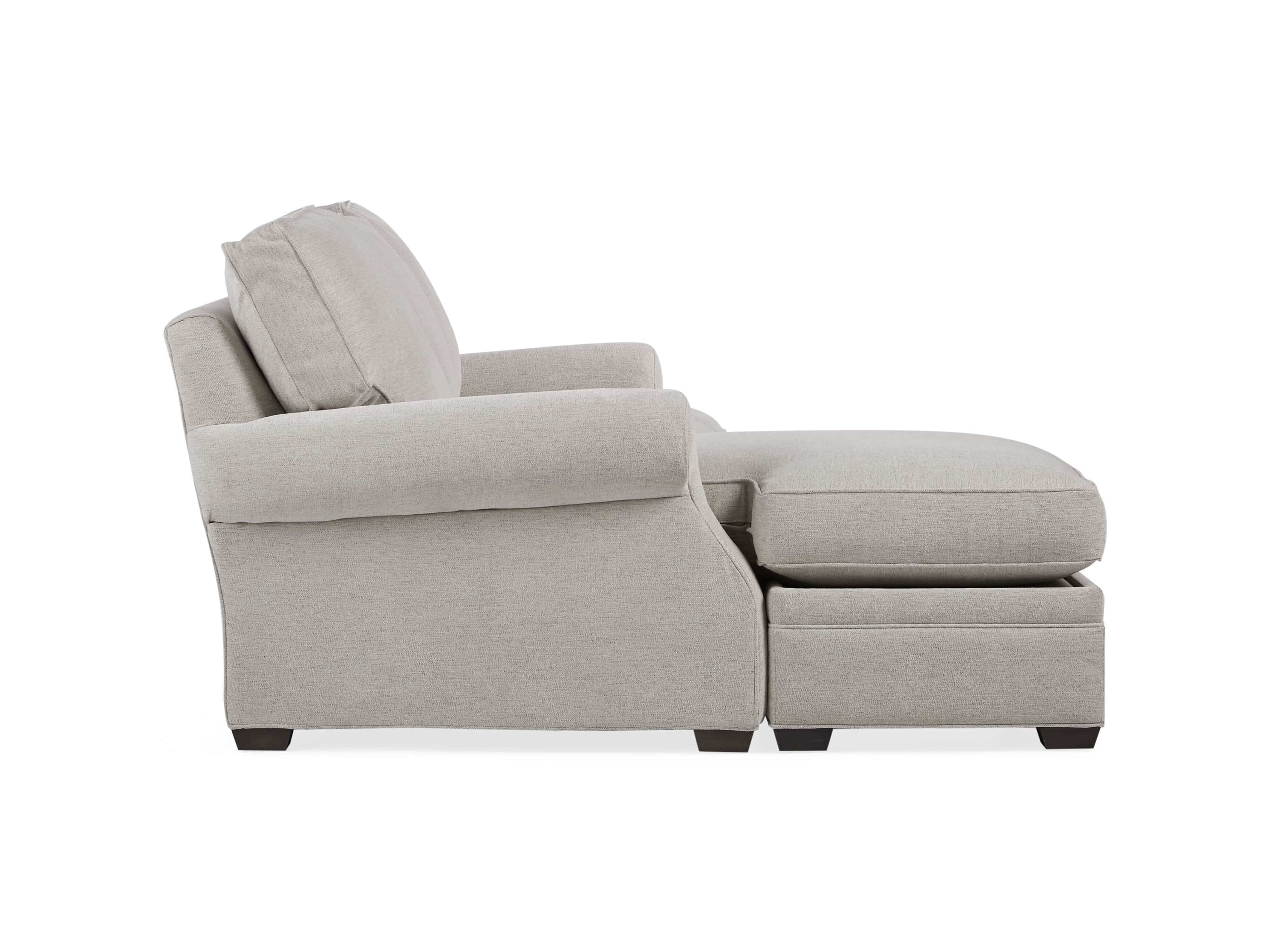 Landsbury Upholstered 89" Queen Std Sleeper Sofa (3/3) With Chaise) in Merritt Dove