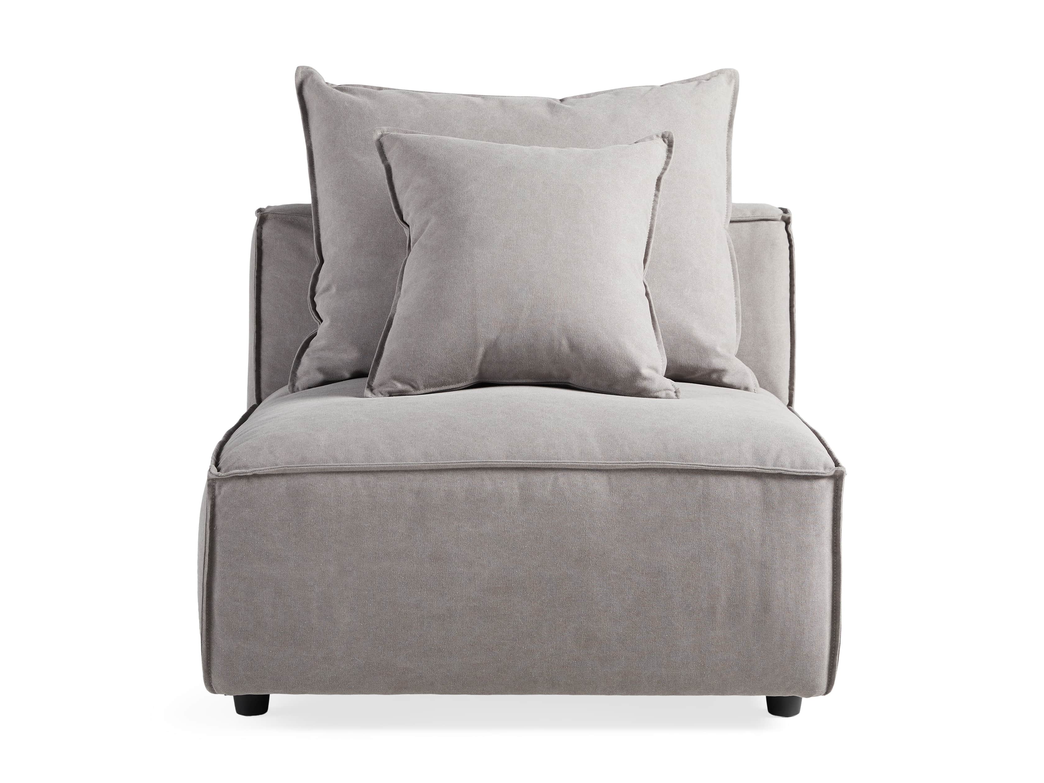 Coburn Upholstered 38" Armless Chair in Capricorn Grey, slide 6 of 7