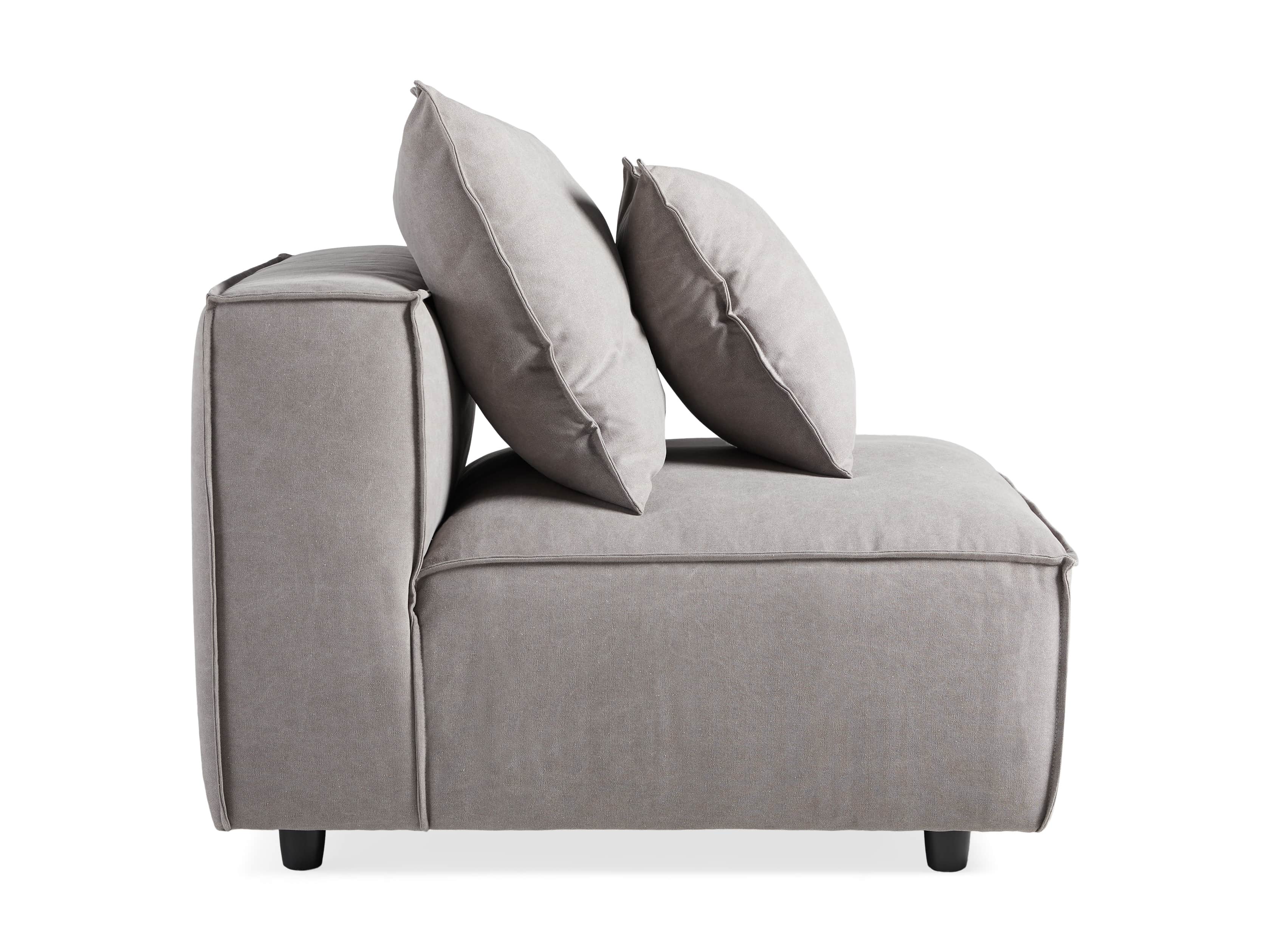 Coburn Upholstered 38" Armless Chair in Capricorn Grey, slide 7 of 7