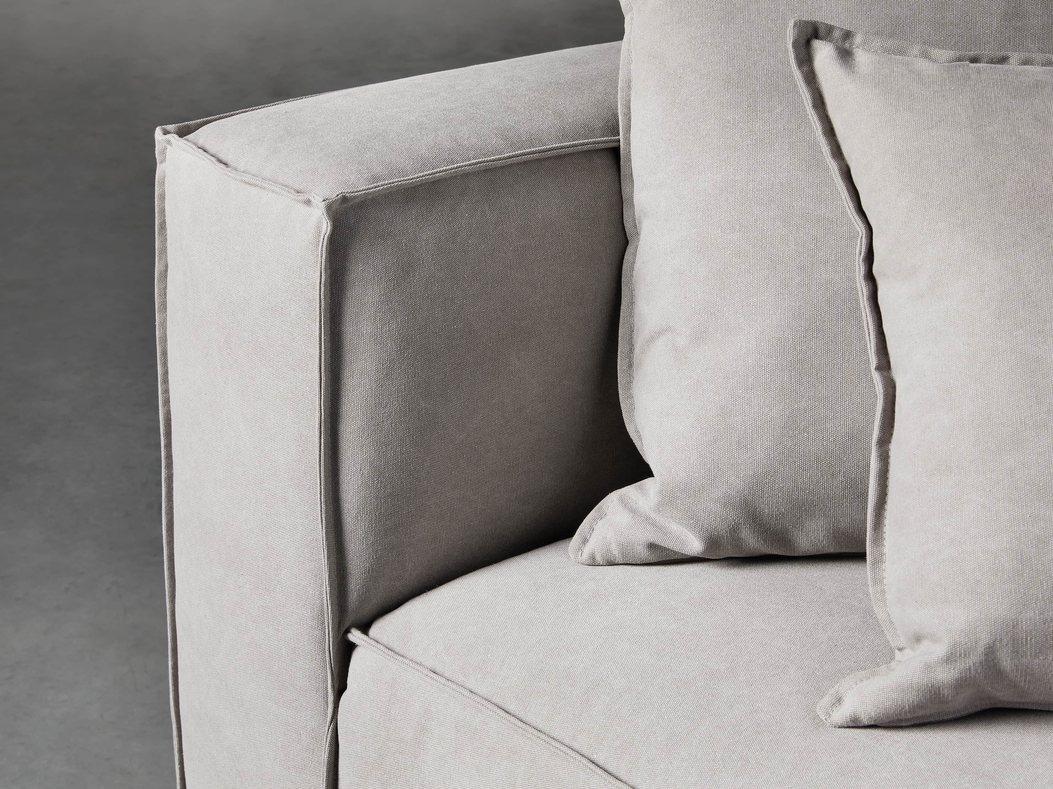 Coburn Upholstered 43" Corner Chair in Capricorn Grey, slide 4 of 6
