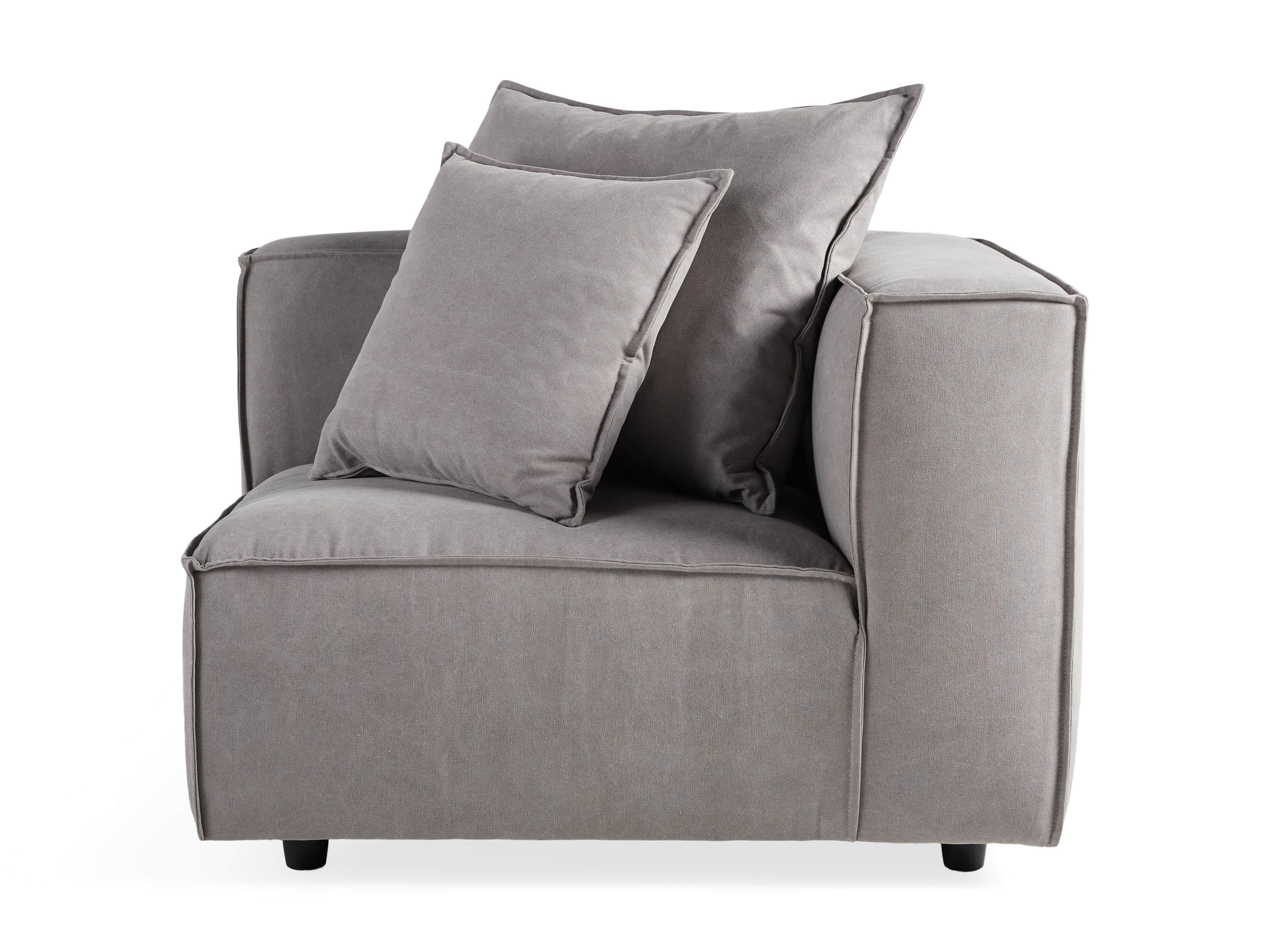 Coburn Upholstered 43" Corner Chair in Capricorn Grey, slide 6 of 6