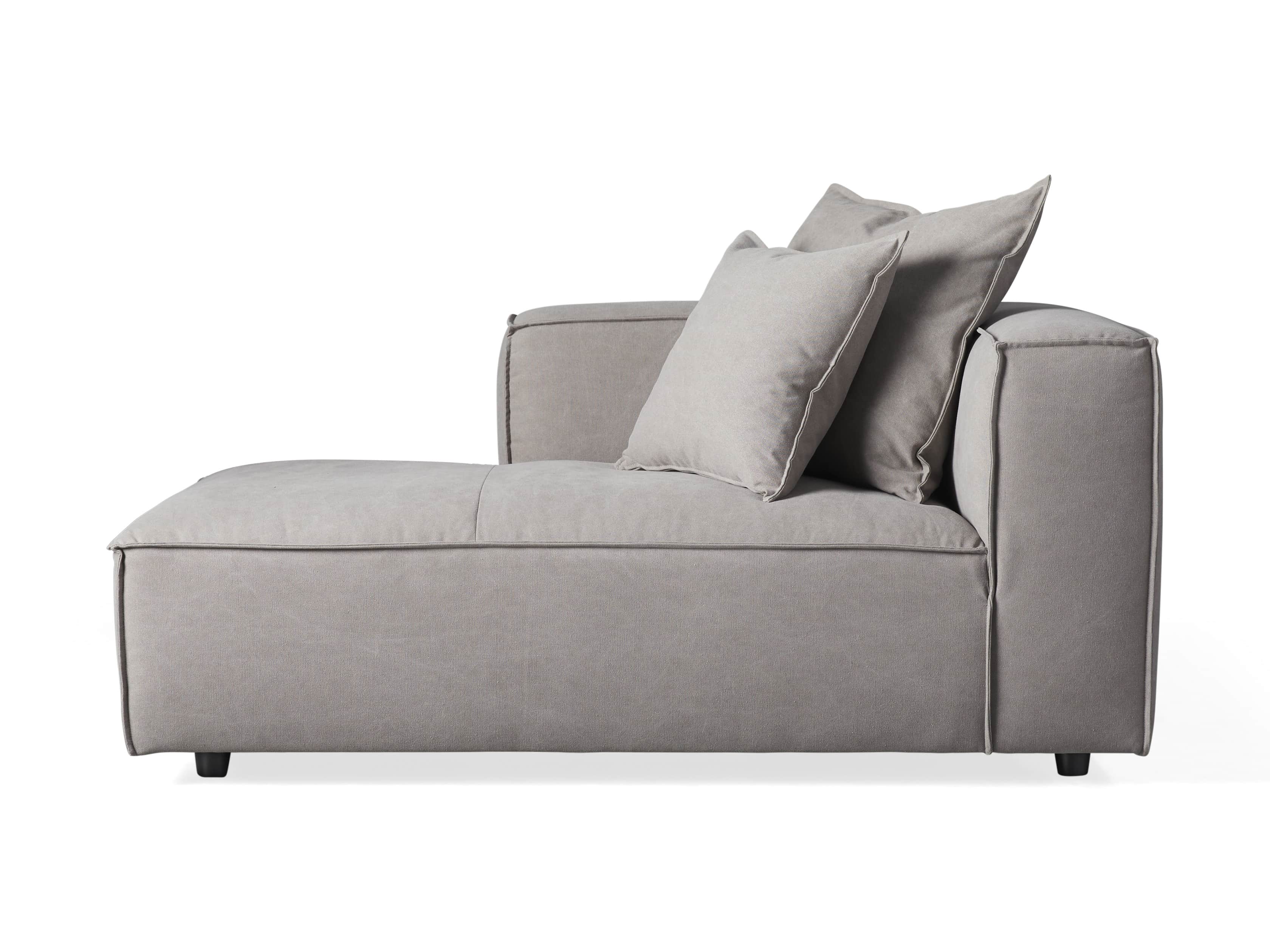 Coburn Upholstered 43" Left Arm Chaise in Capricorn Grey, slide 5 of 7