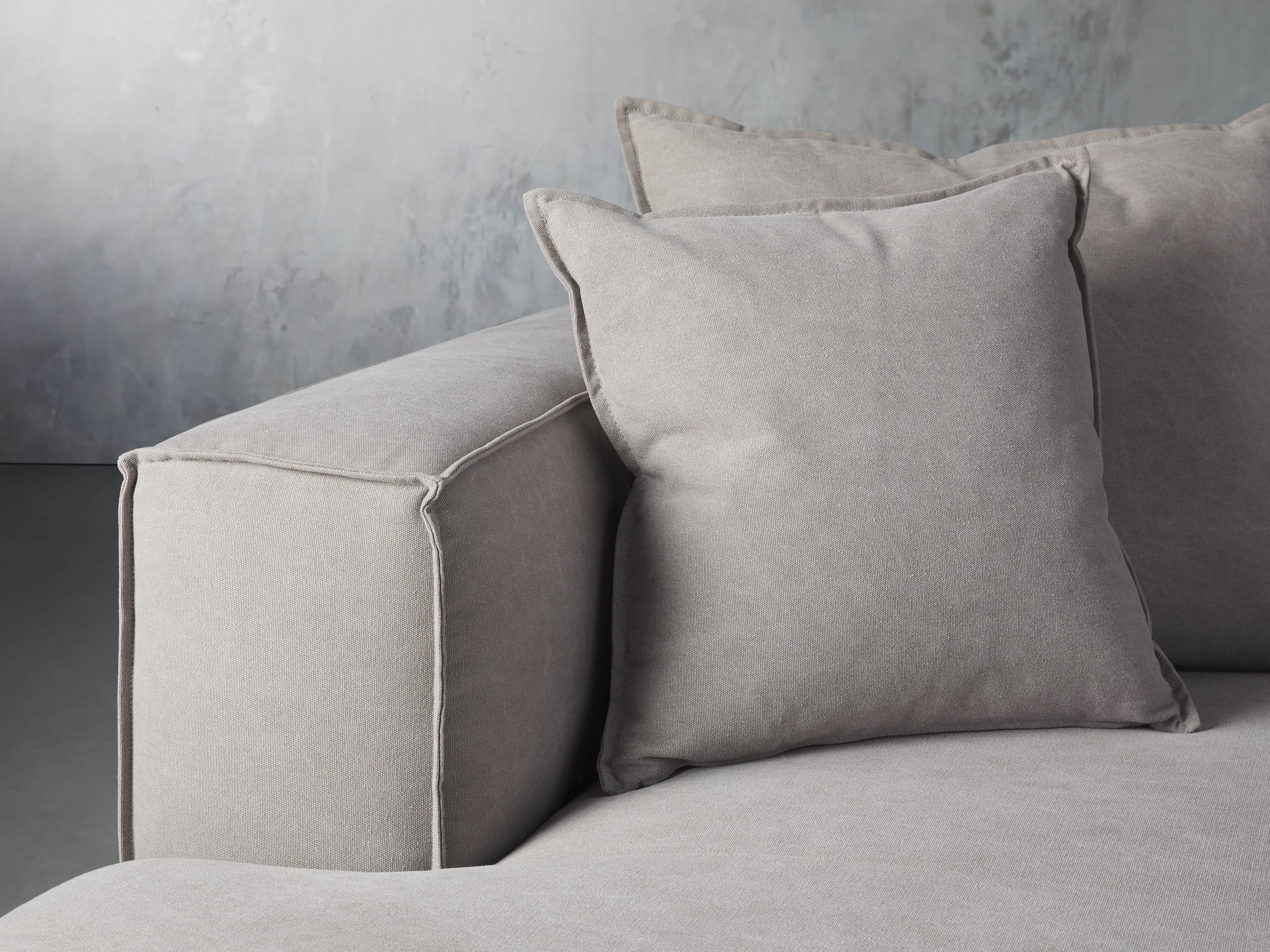 Coburn Upholstered 43" Left Arm Chaise in Capricorn Grey, slide 4 of 7