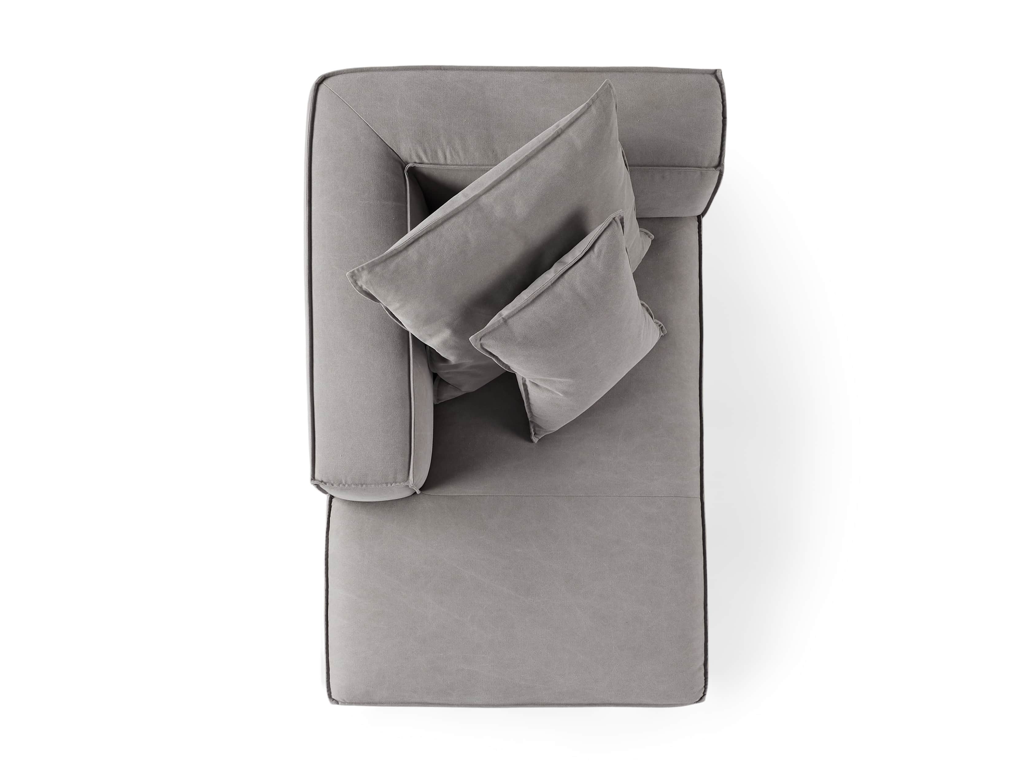Coburn Upholstered 43" Left Arm Chaise in Capricorn Grey, slide 7 of 7
