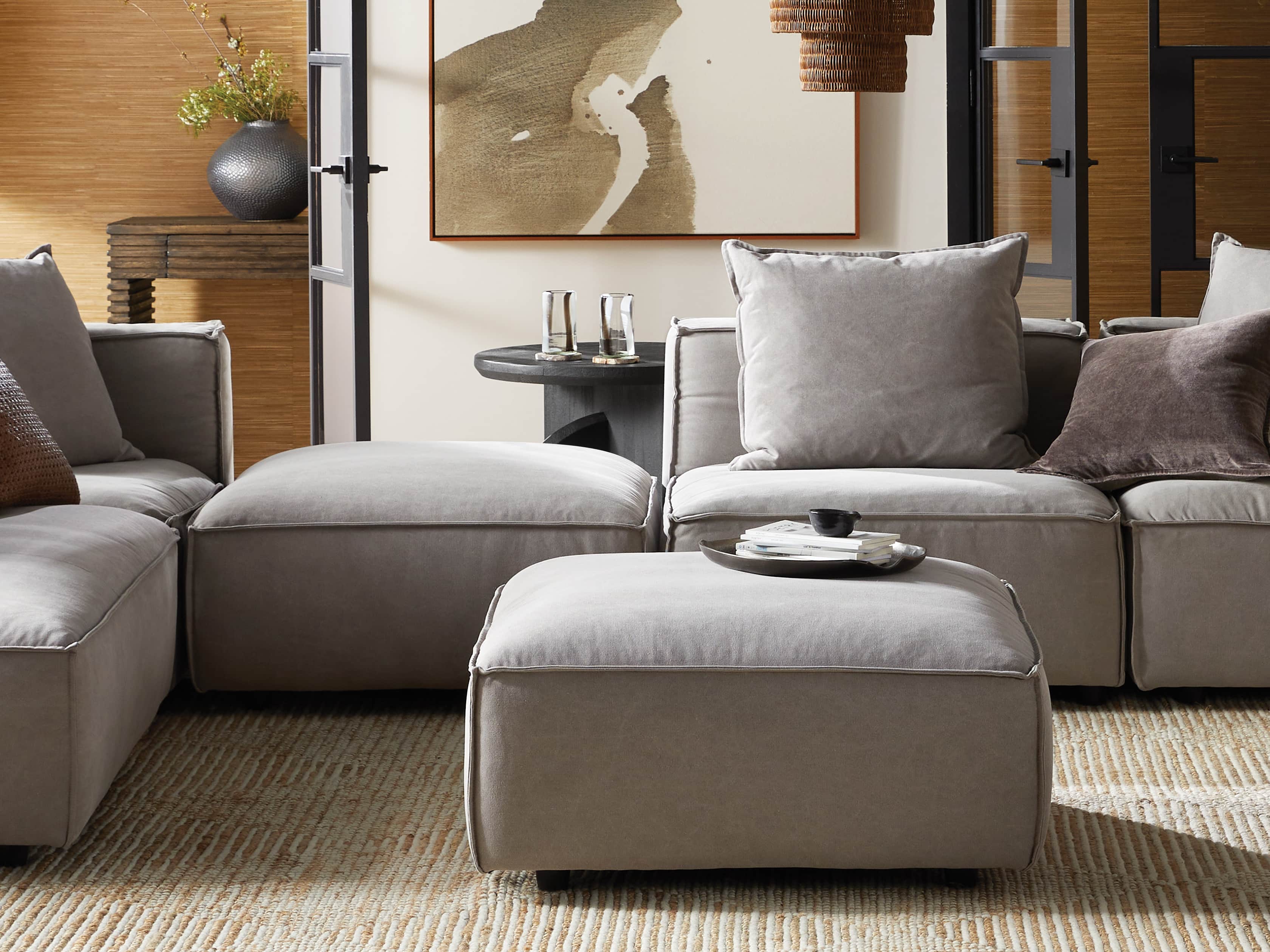 Ottomans Leather Ottomans Living Room Benches Arhaus