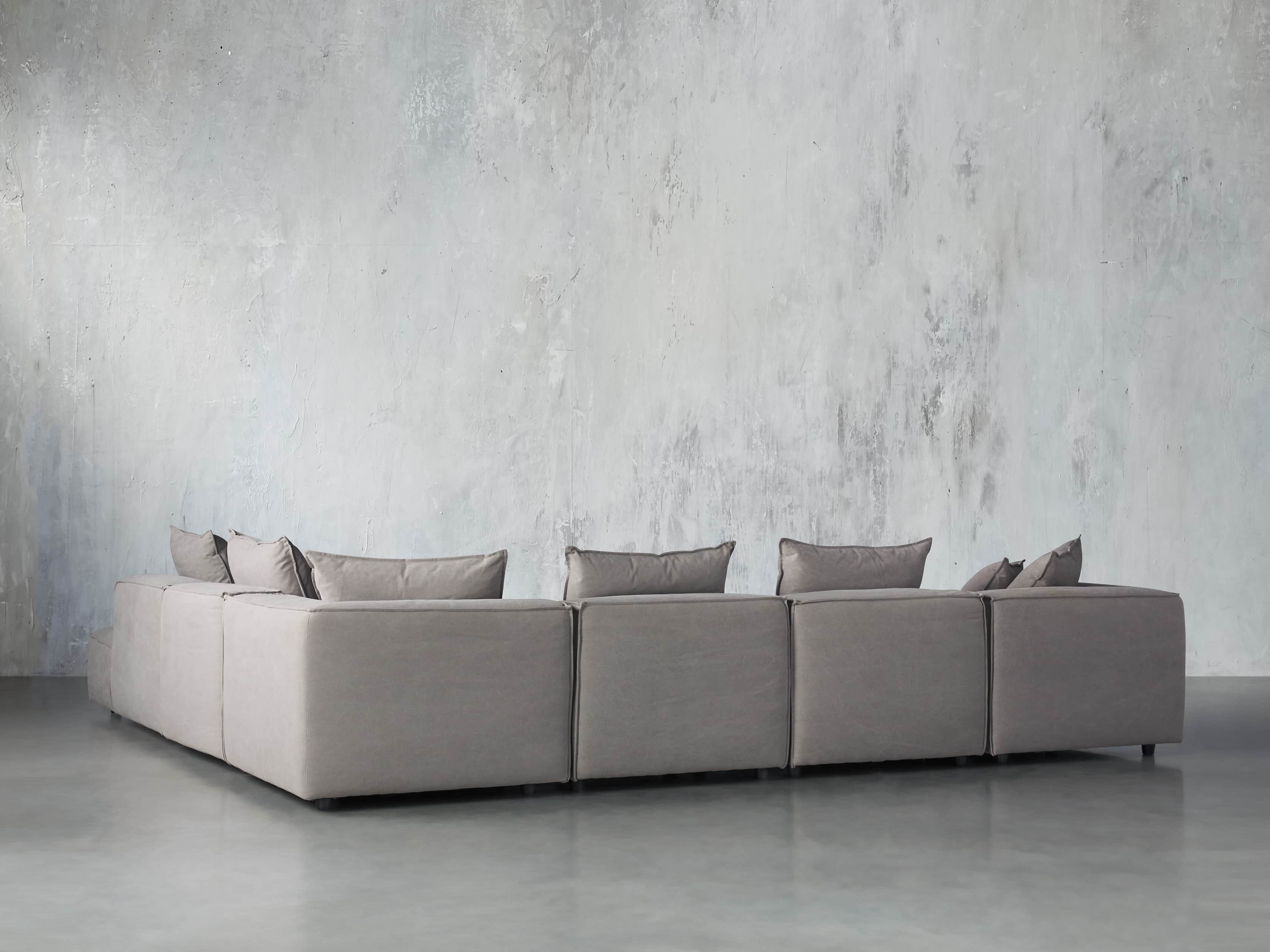 Coburn Upholstered Six Piece Bumper Sectional with Chaise, slide 3 of 6