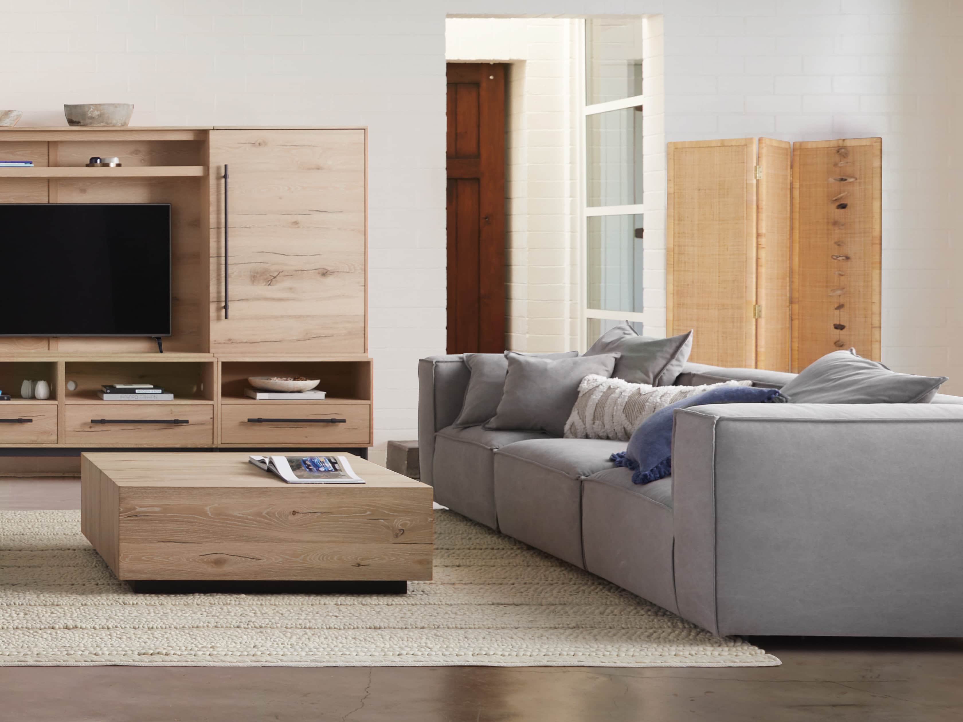 Coburn Upholstered 124" Three Piece Sectional, slide 1 of 7