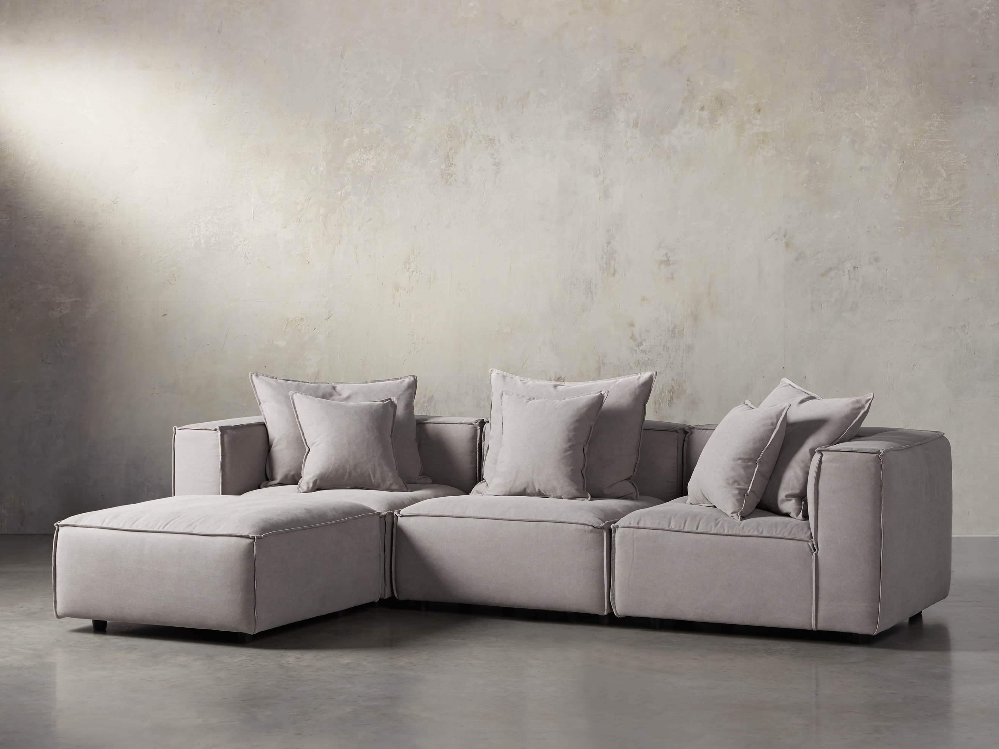 Coburn Upholstered 124" Four Piece Reverse Sectional, slide 2 of 7