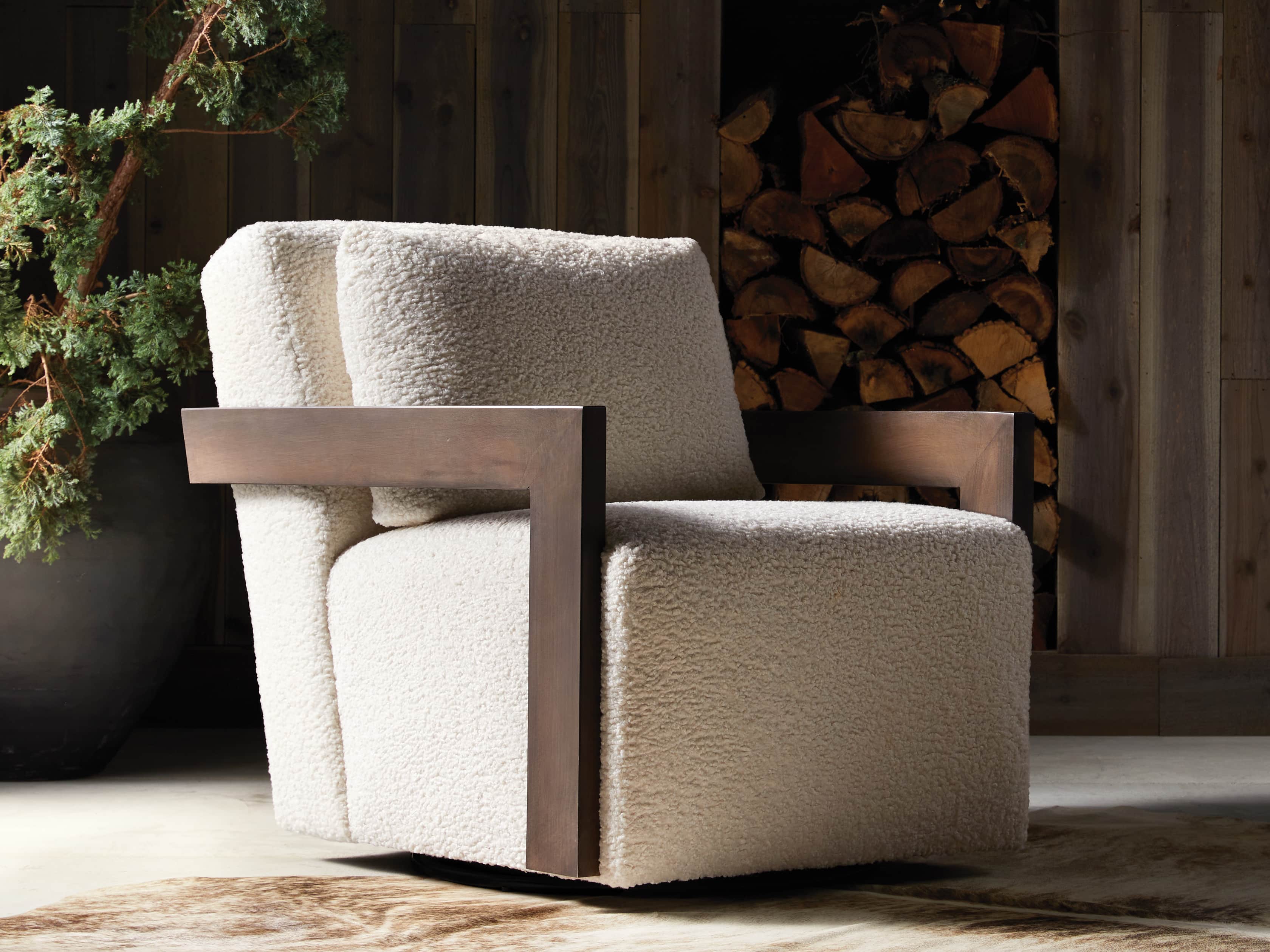 Harrison Upholstered 30" Swivel Chair, slide 1 of 8