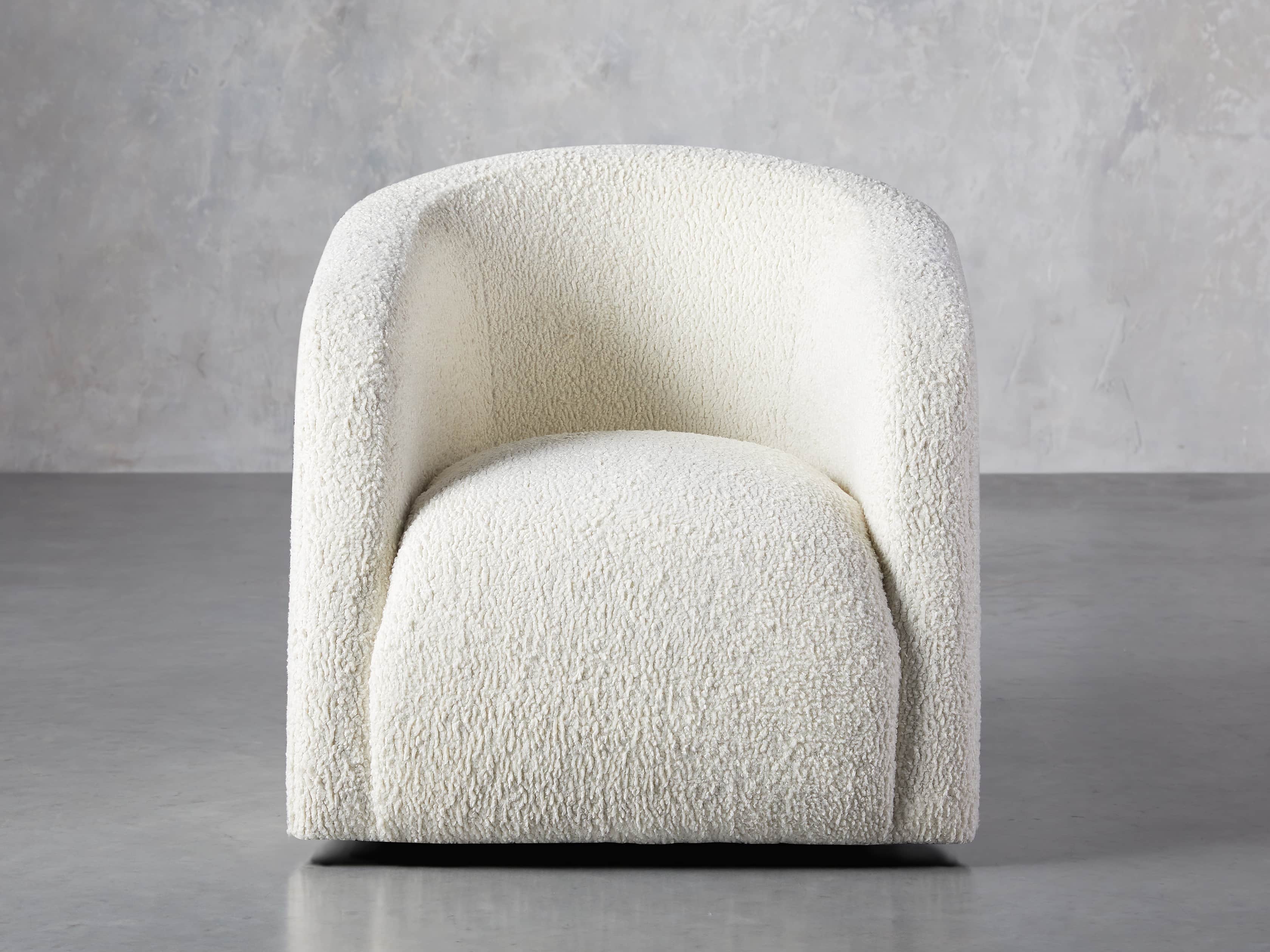 Merrill Upholstered 31" Swivel Chair in Cuddle Natural, slide 2 of 12