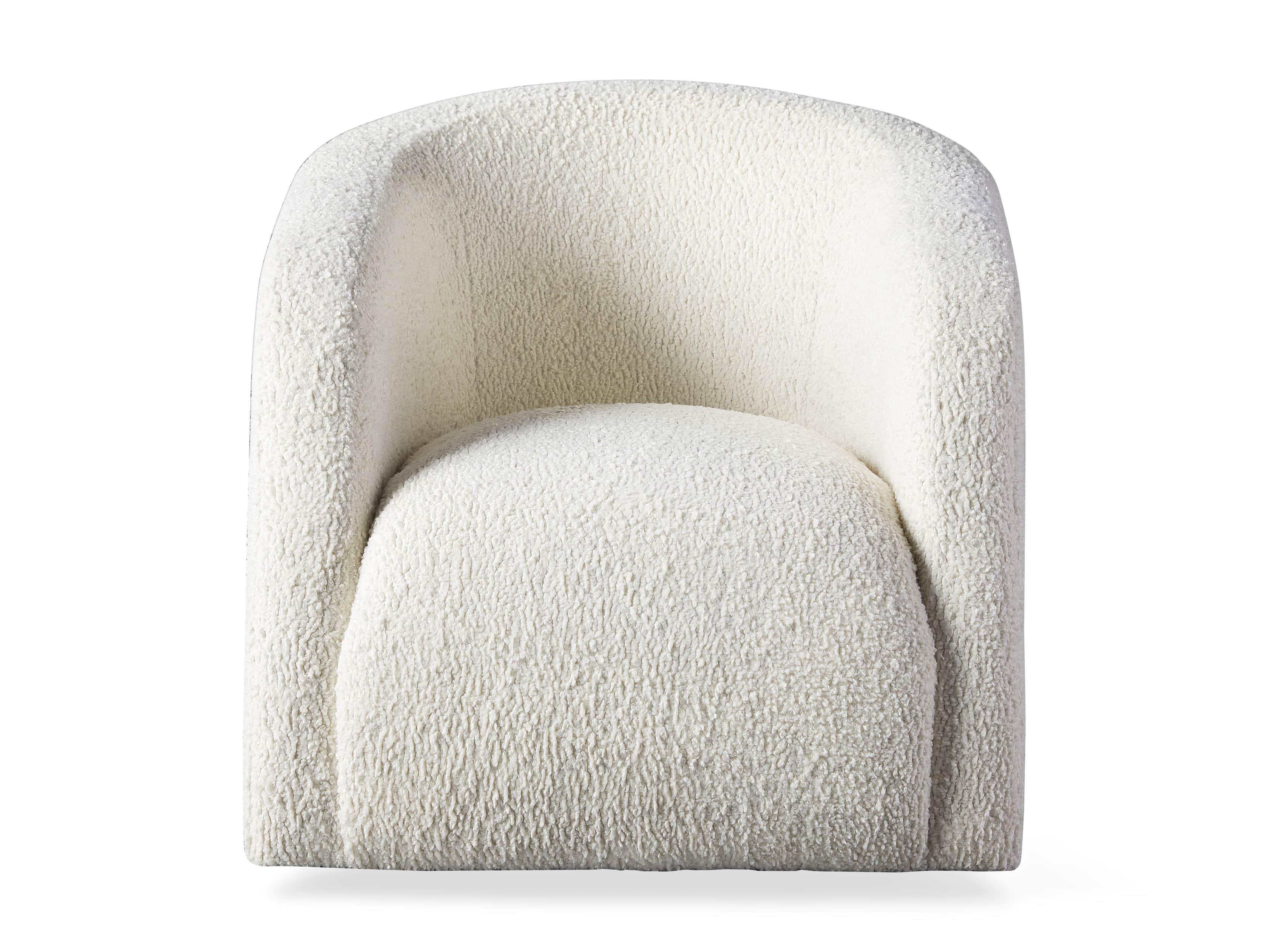 Merrill Upholstered 31" Swivel Chair in Cuddle Natural, slide 11 of 12
