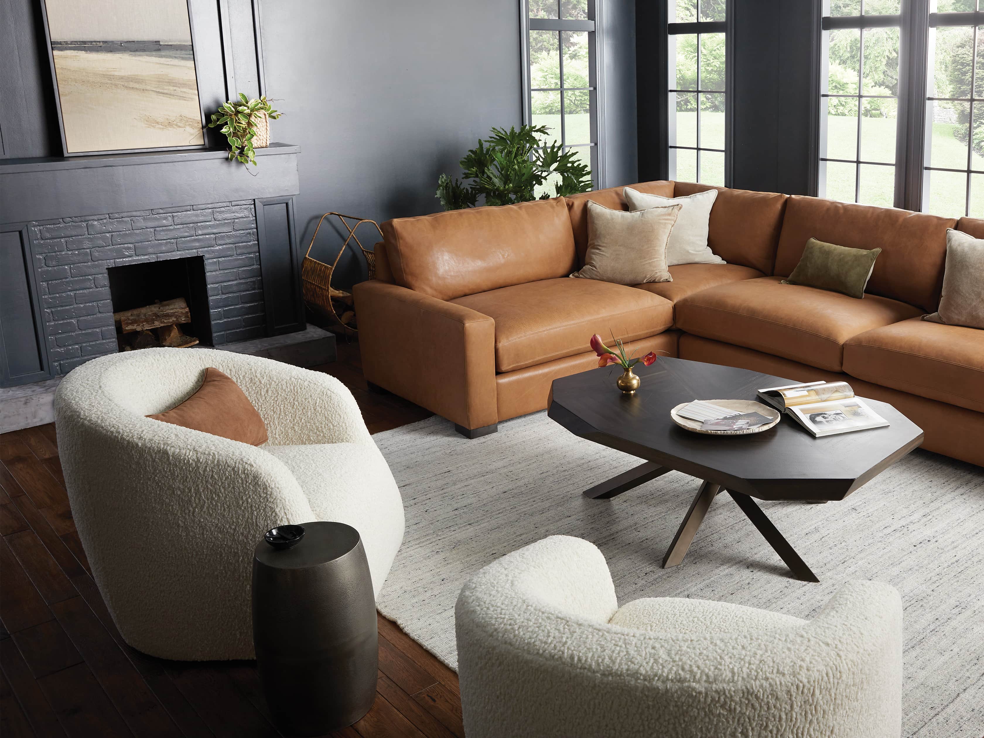 Merrill Upholstered 31" Swivel Chair in Cuddle Natural, slide 9 of 12
