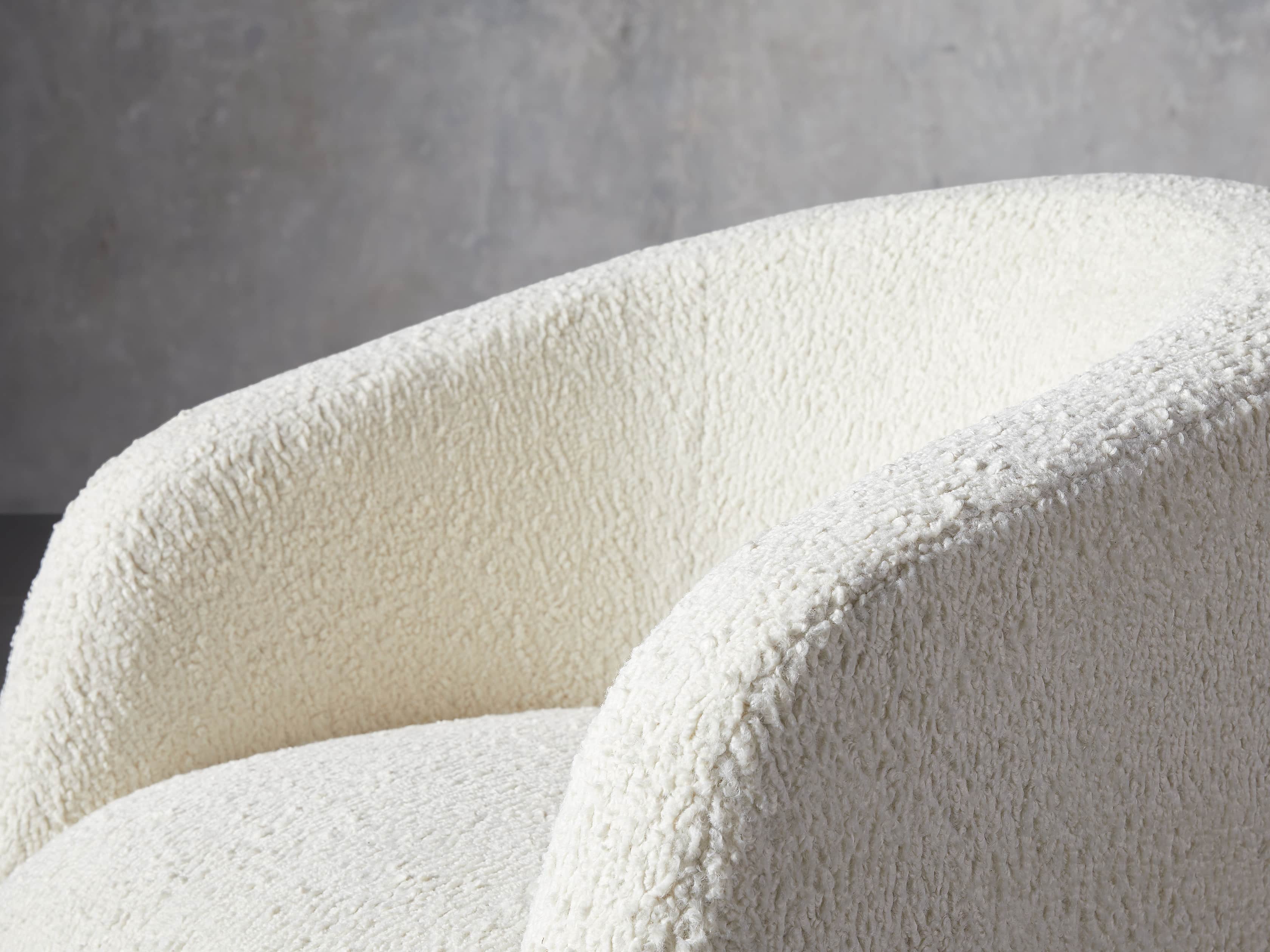 Merrill Upholstered 31" Swivel Chair in Cuddle Natural, slide 6 of 12