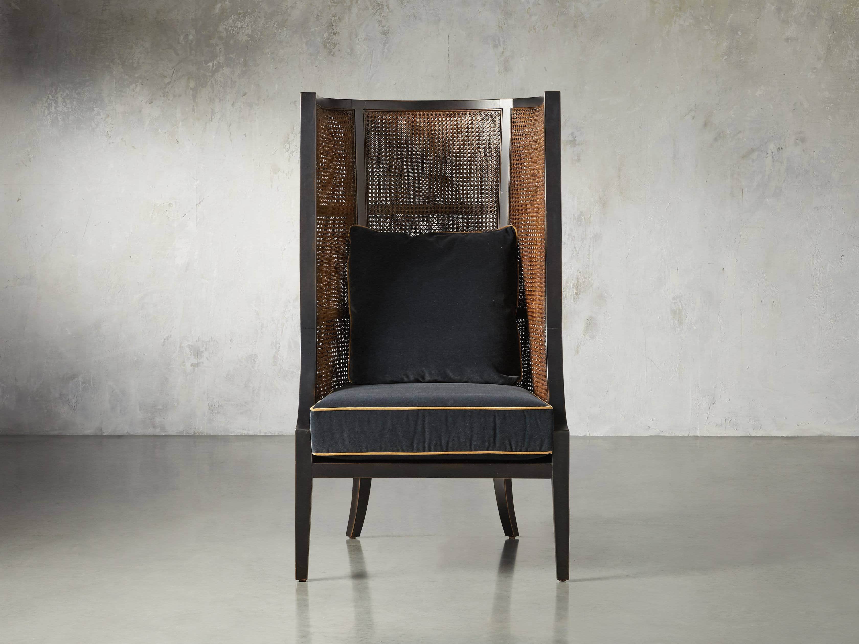 Kendari Upholstered 32" Cane Chair
