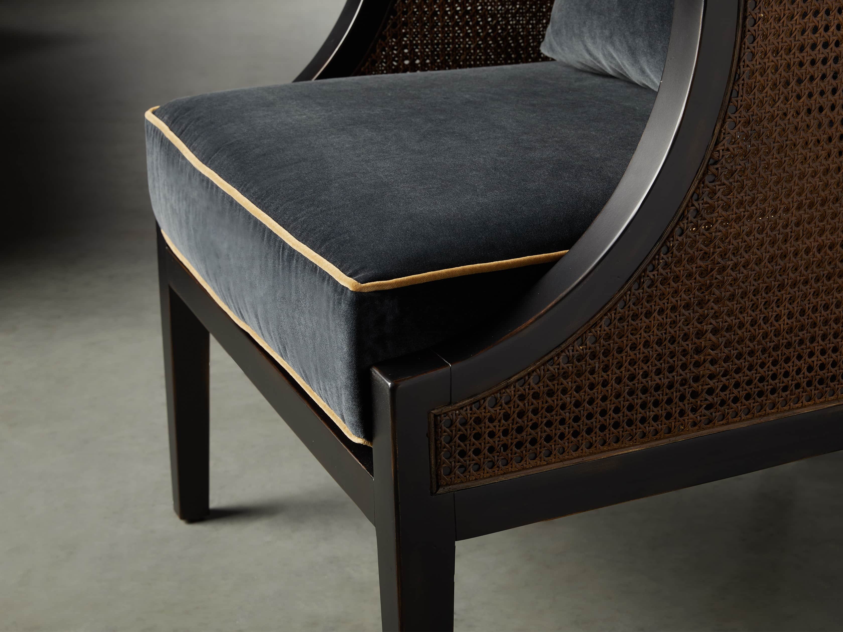 Kendari Upholstered 32" Cane Chair