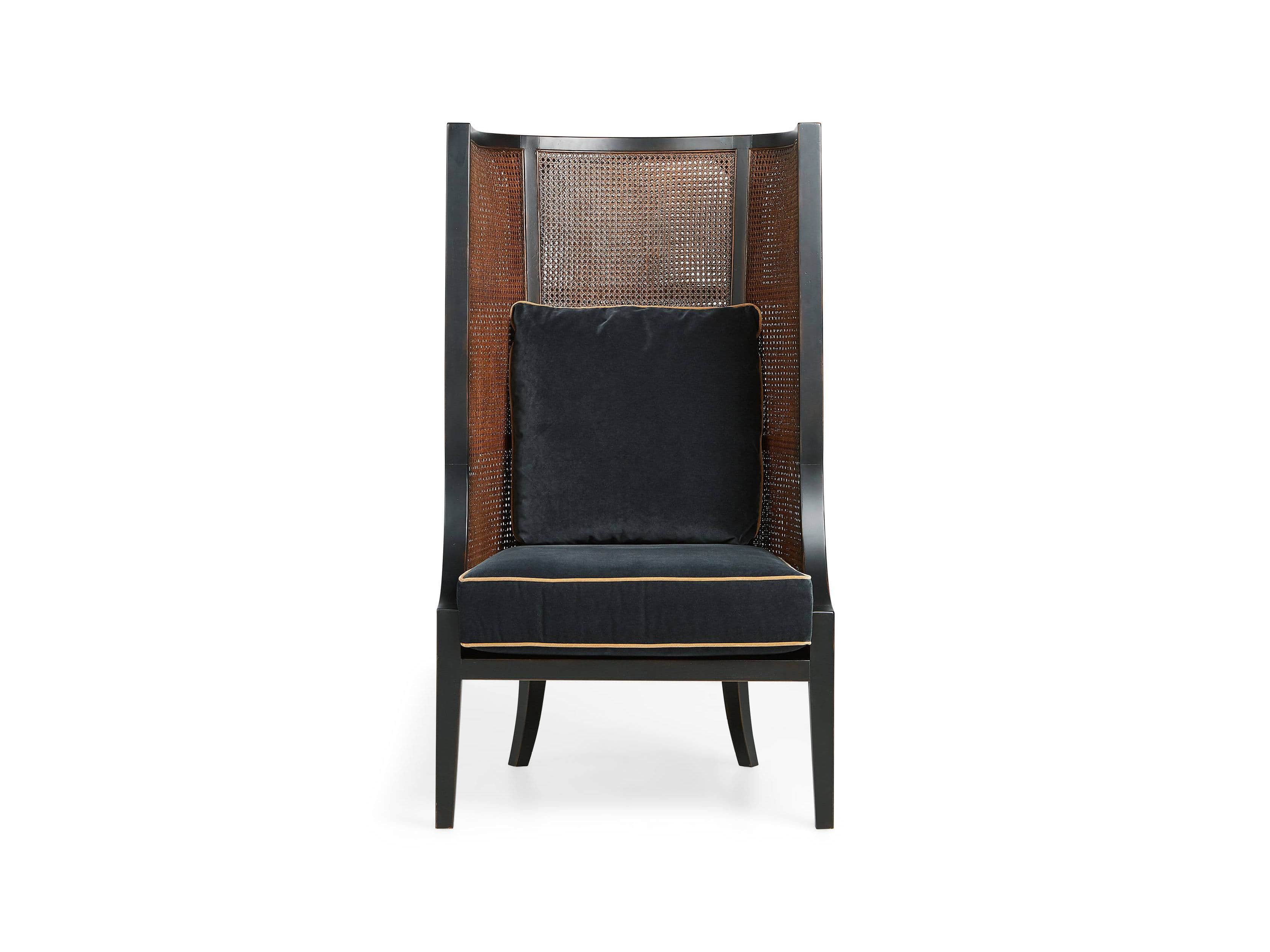 Kendari Upholstered 32" Cane Chair