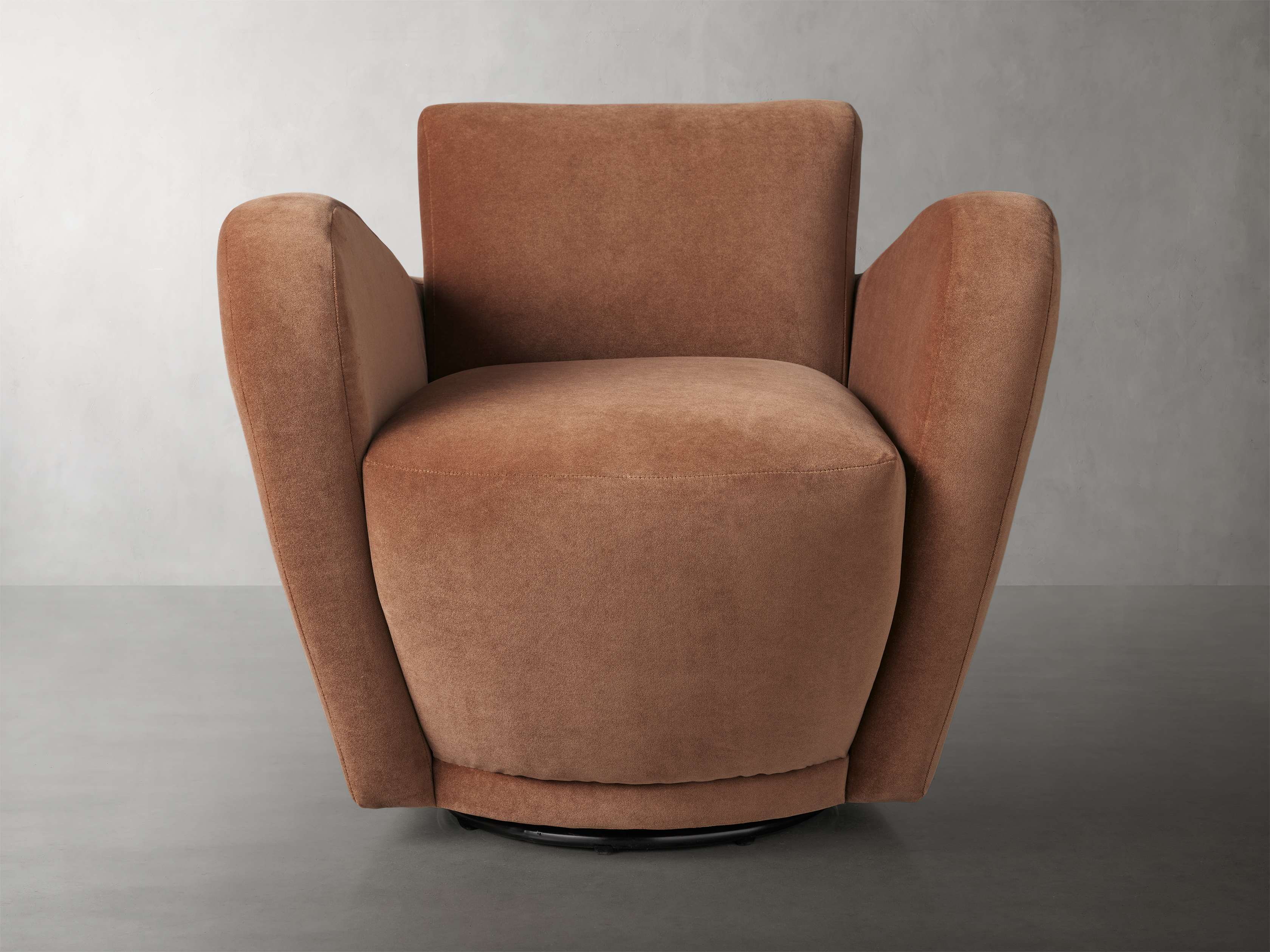 Arhaus leather online swivel chair