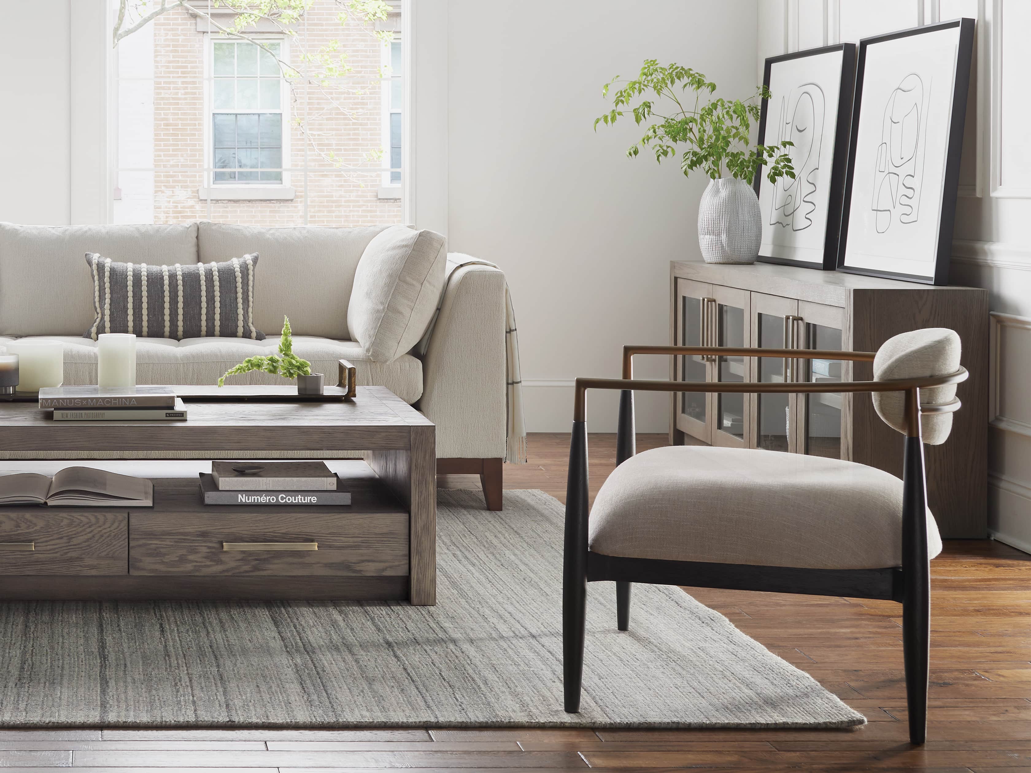 Jagger Upholstered 28" Chair in Cary Linen, slide 6 of 8