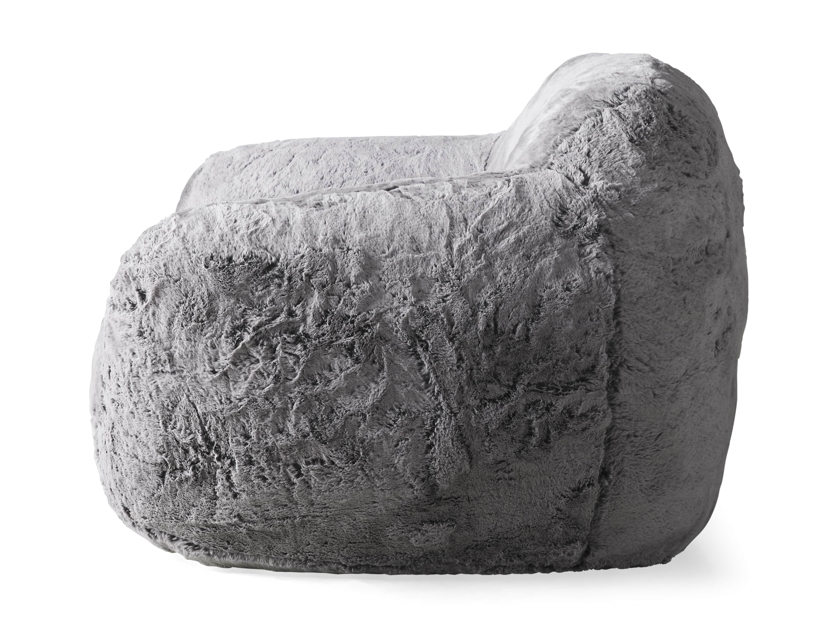 Snugg Faux Fur 60" Loveseat in Grizzly Grey, slide 7 of 7