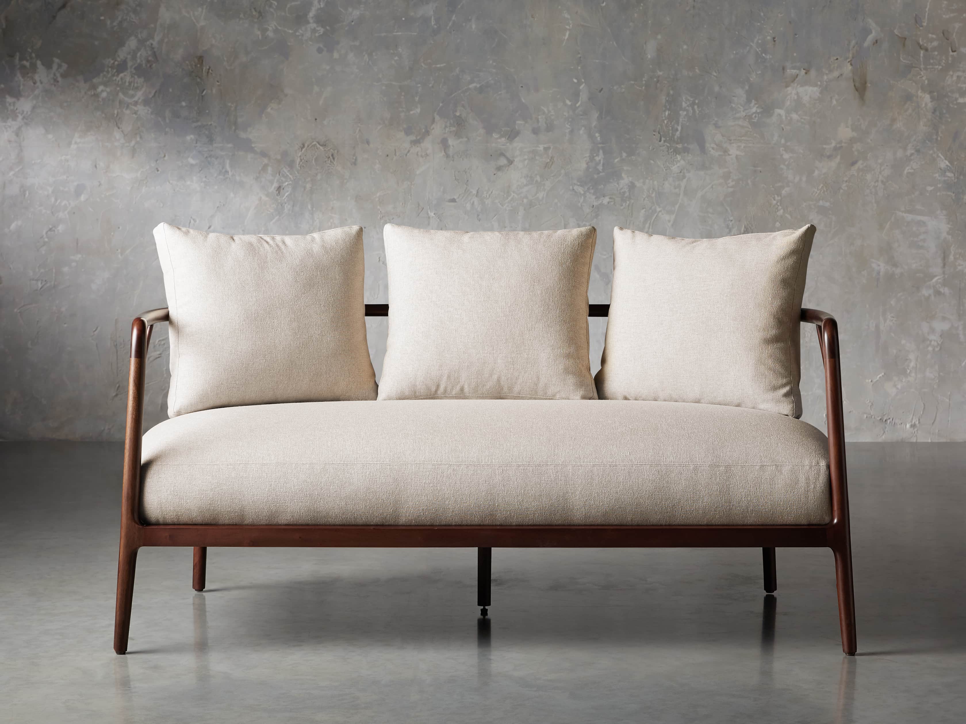 Griggs Upholstered 61" Settee in Brown