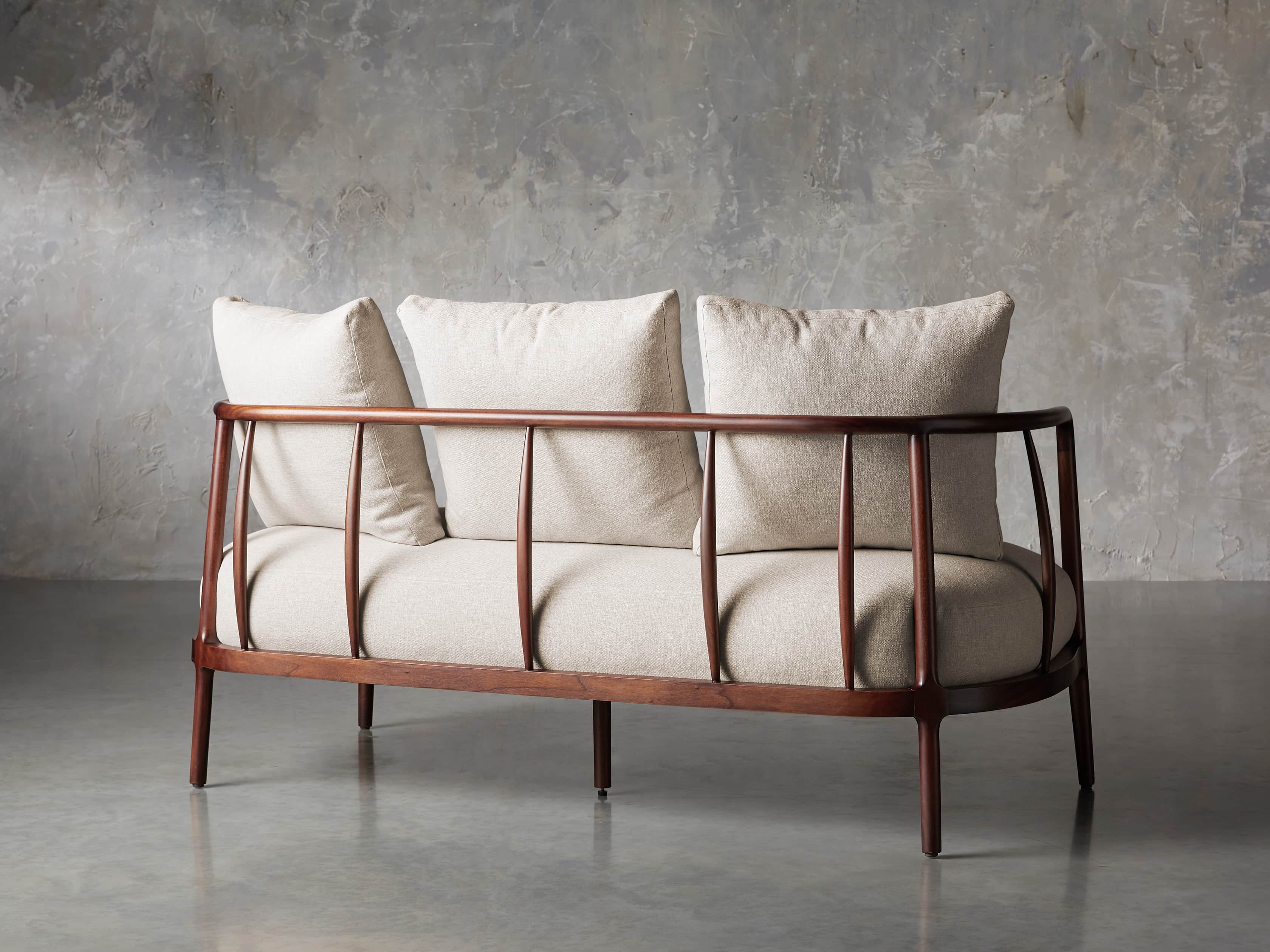 Griggs Upholstered 61" Settee in Brown