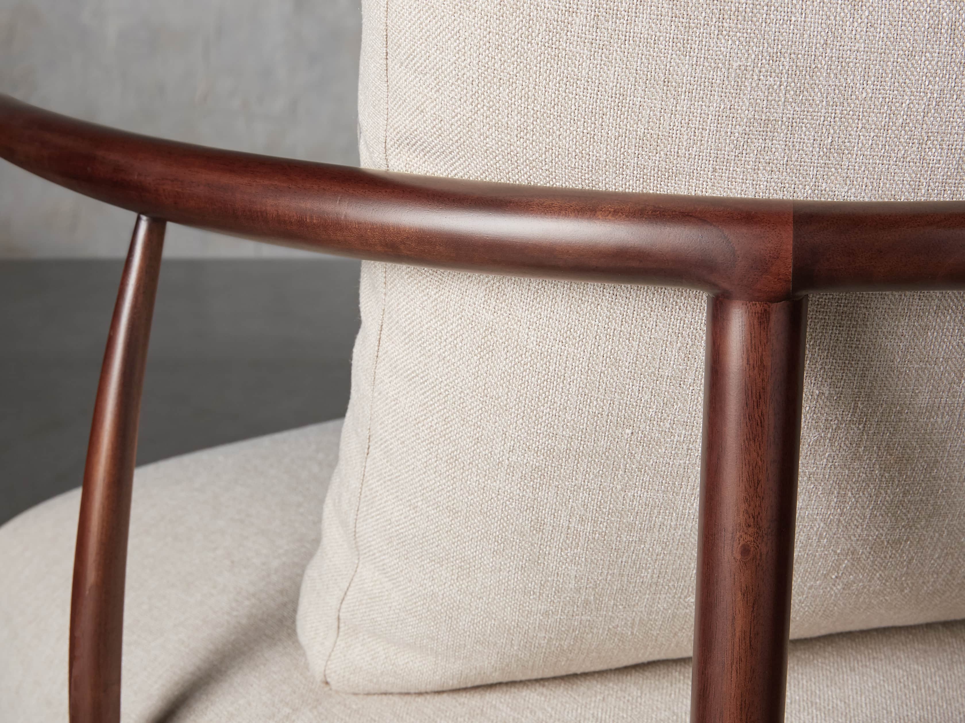 Griggs Upholstered 61" Settee in Brown