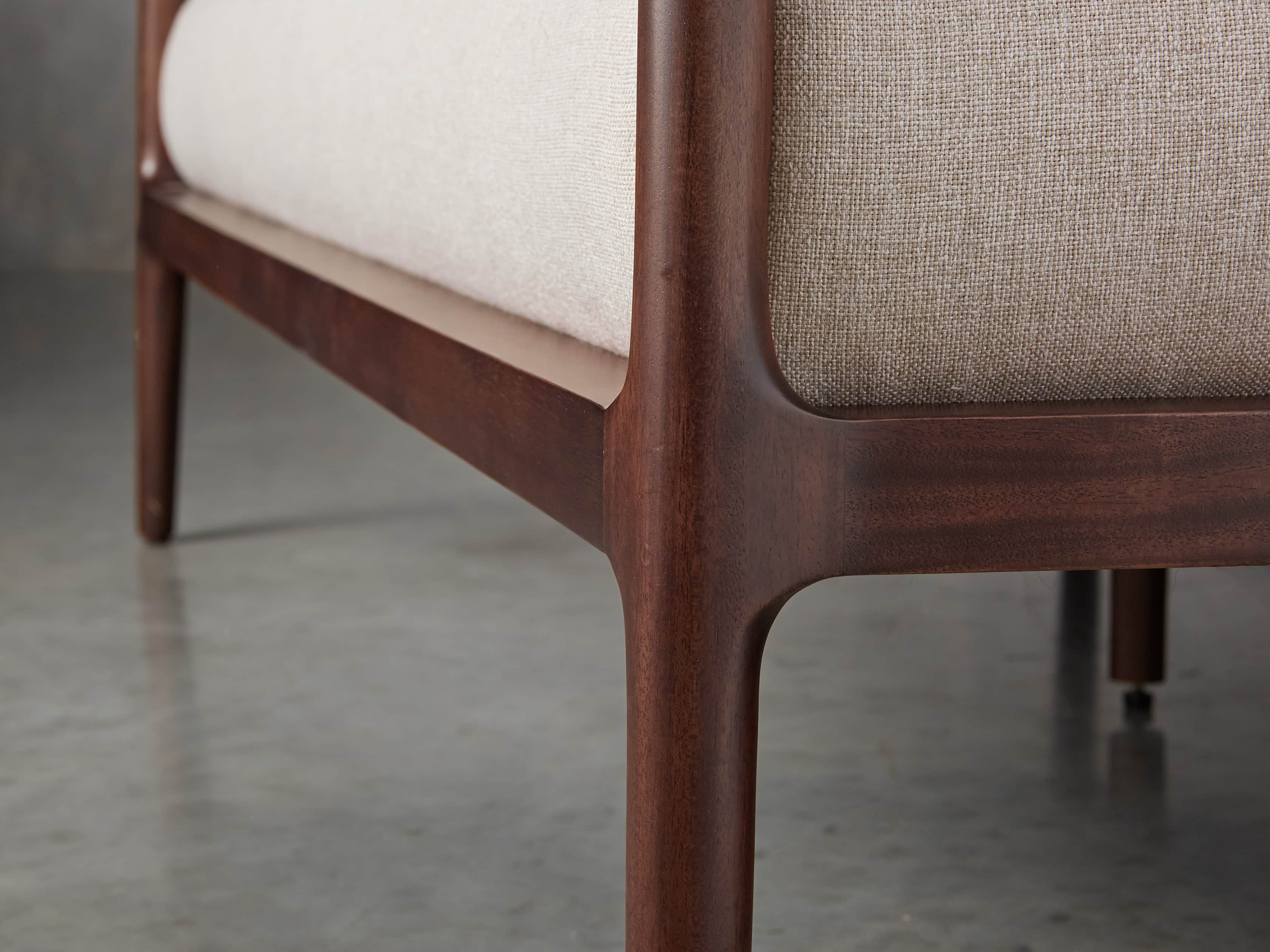Griggs Upholstered 61" Settee in Brown