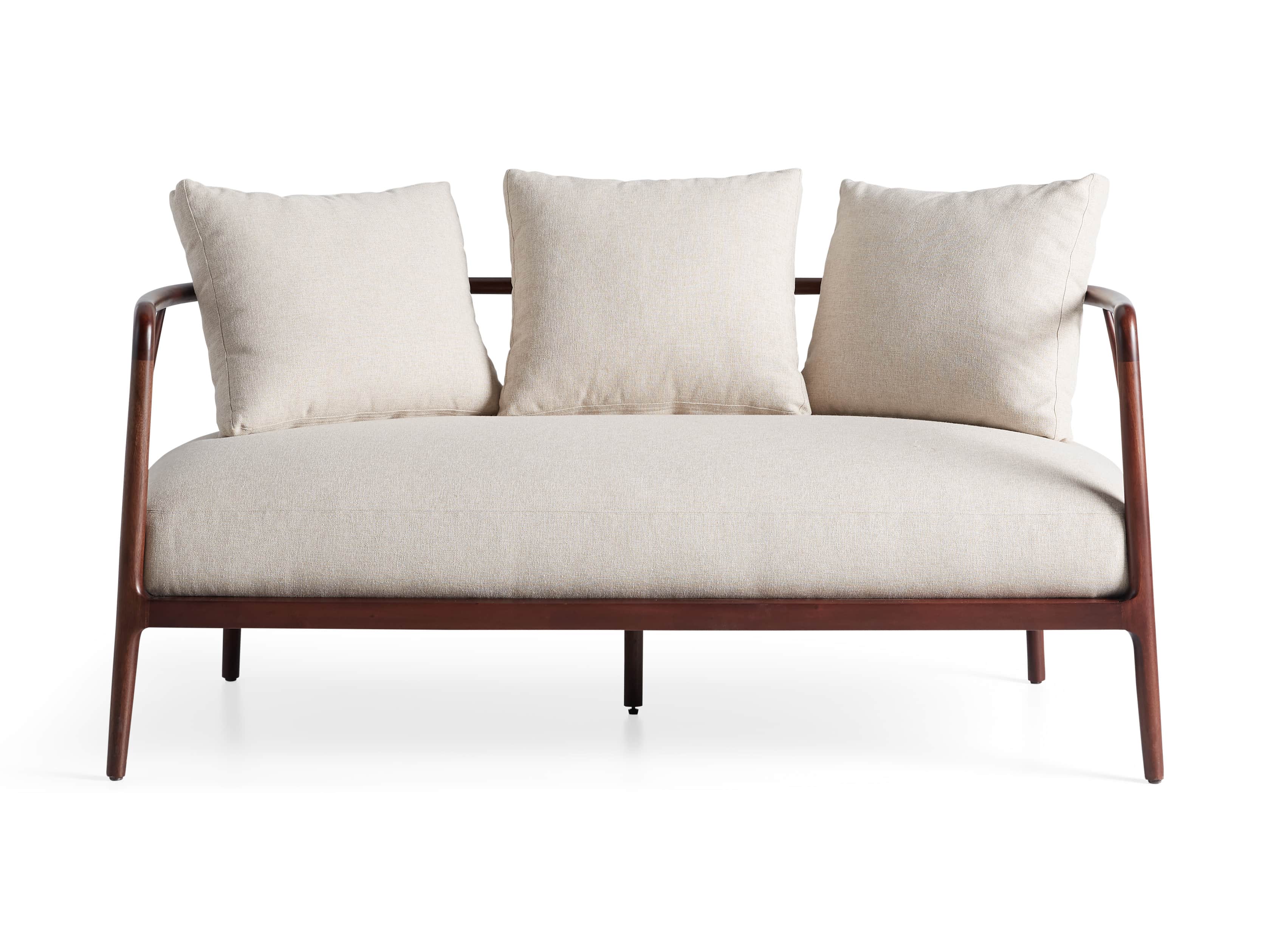 Griggs Upholstered 61" Settee in Brown