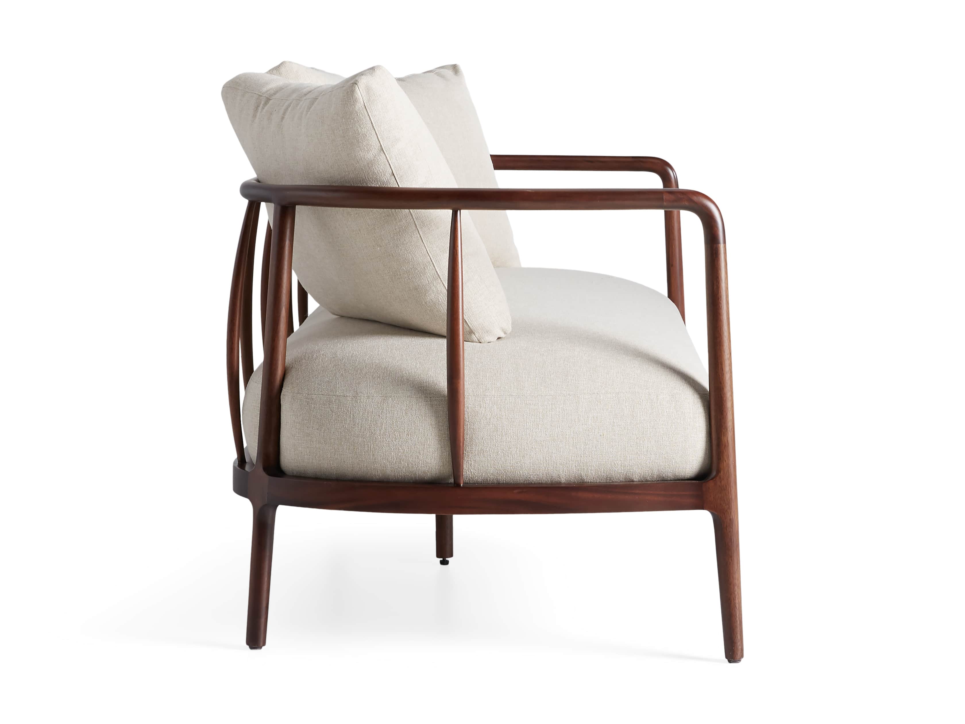 Griggs Upholstered 61" Settee in Brown