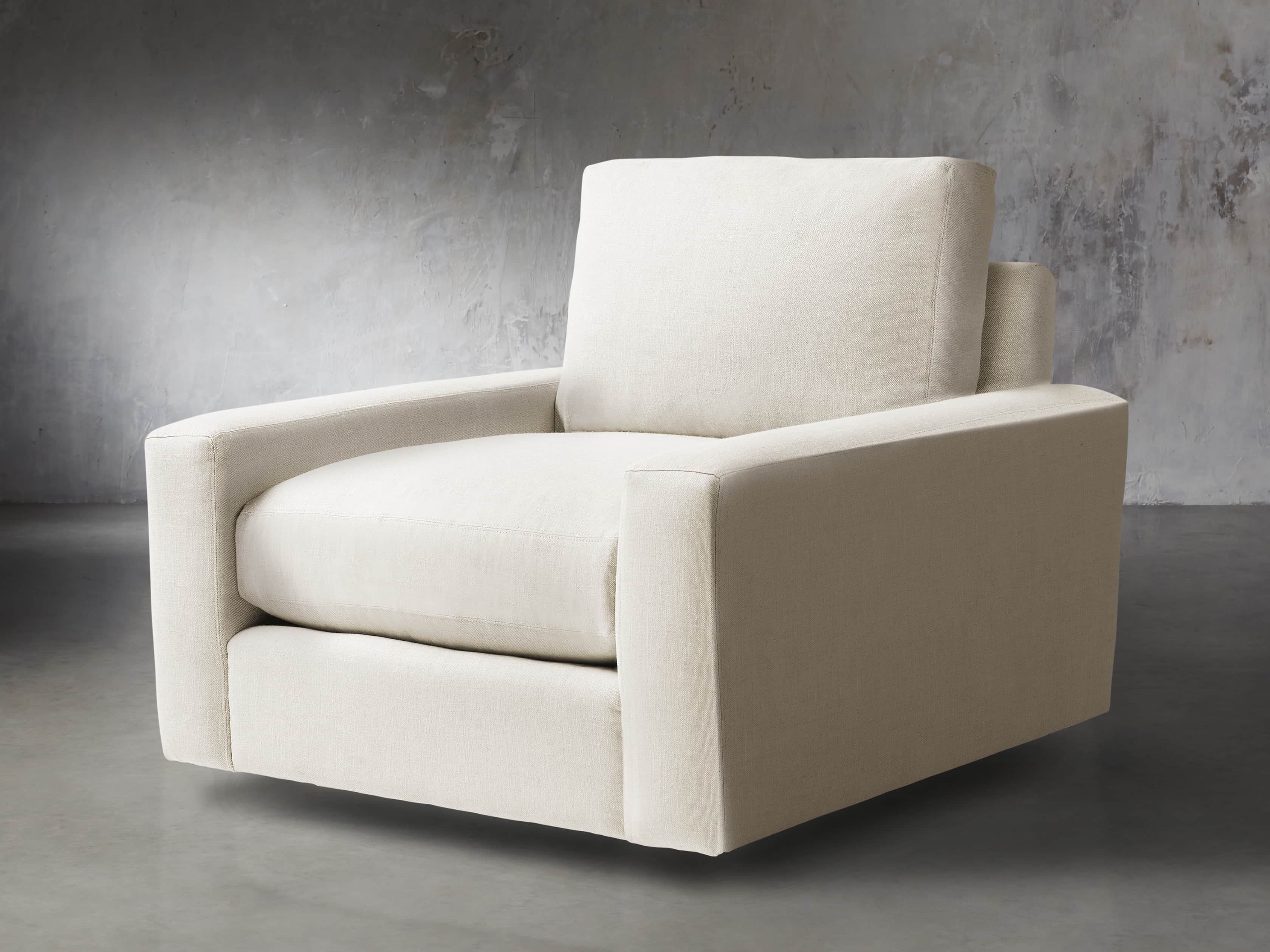 Remington Upholstered 43" Petite Swivel Chair, slide 2 of 5