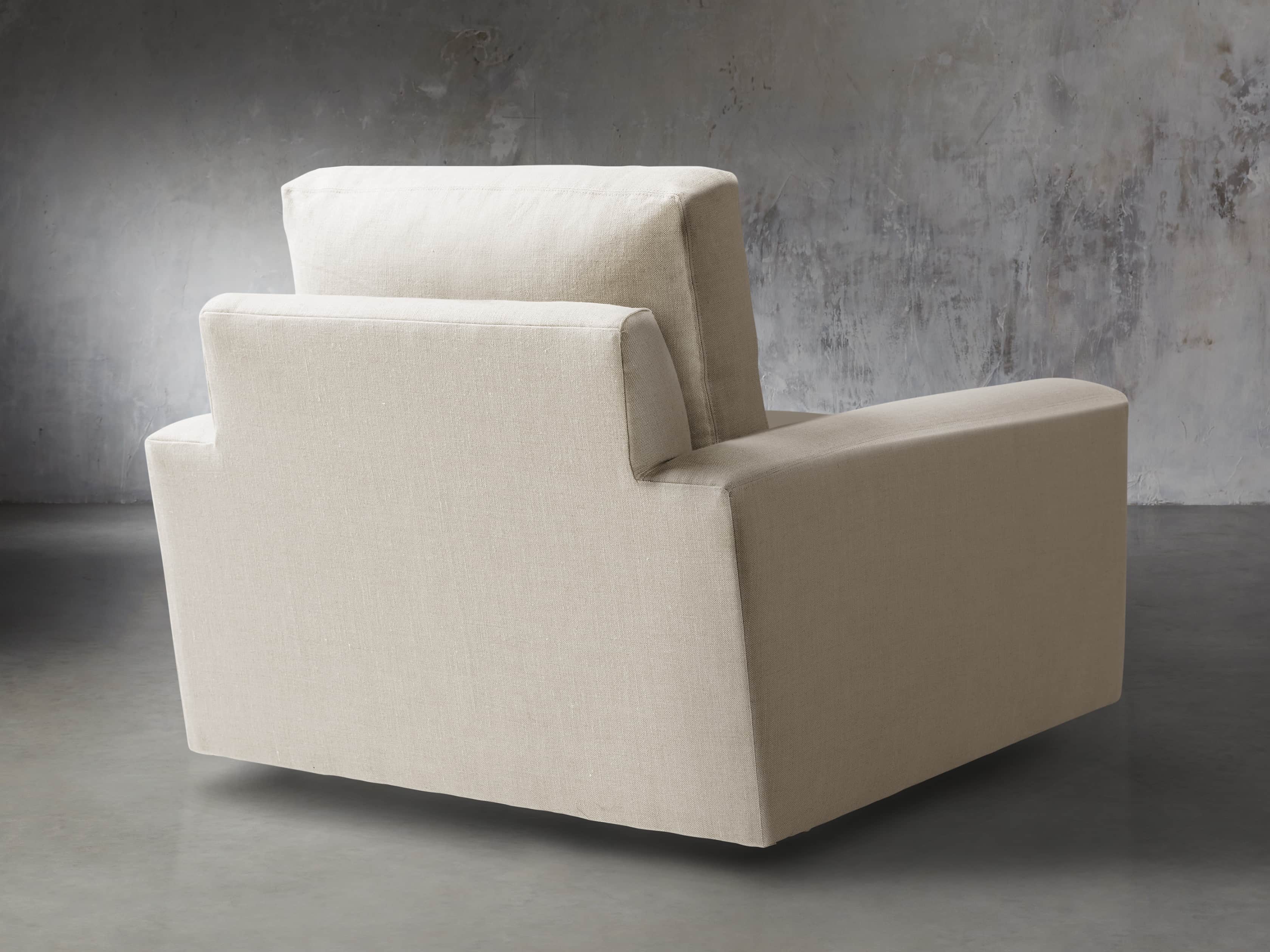 Remington Upholstered 43" Petite Swivel Chair, slide 4 of 5