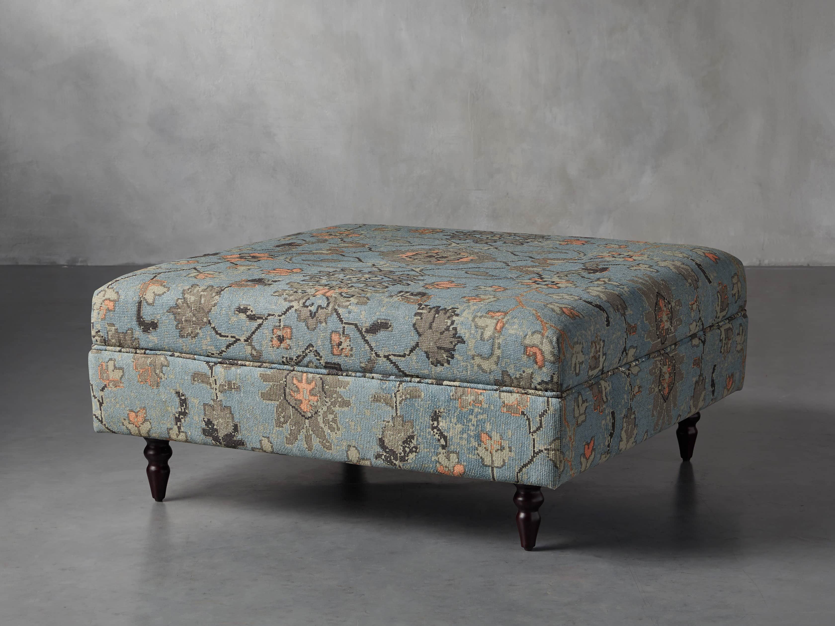 Adria Upholstered 38" Square Ottoman