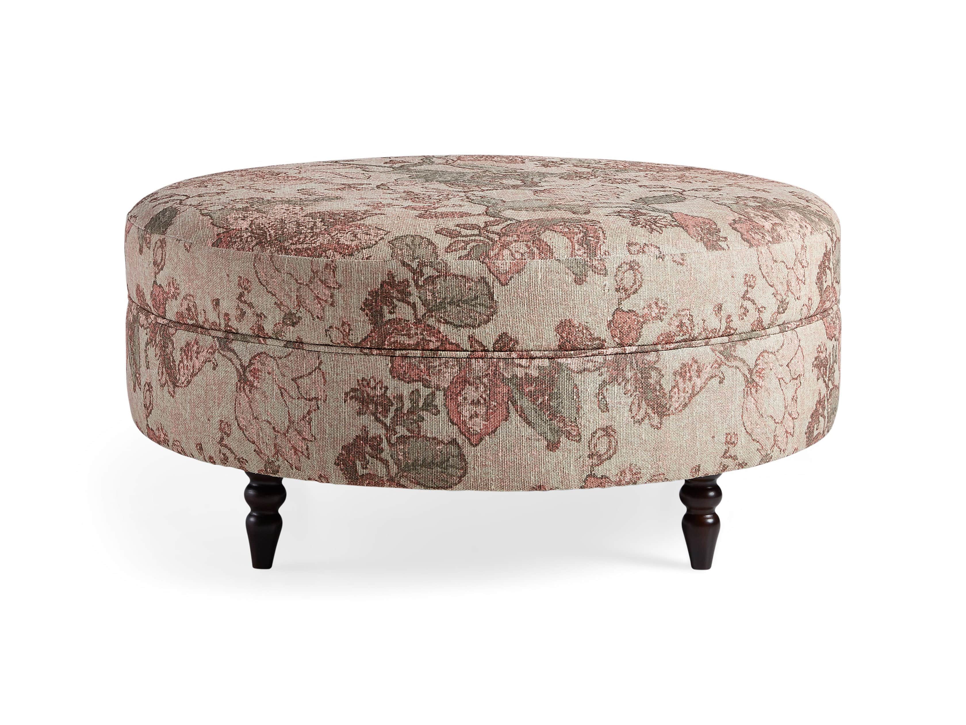 Adria Upholstered 38" Round Ottoman