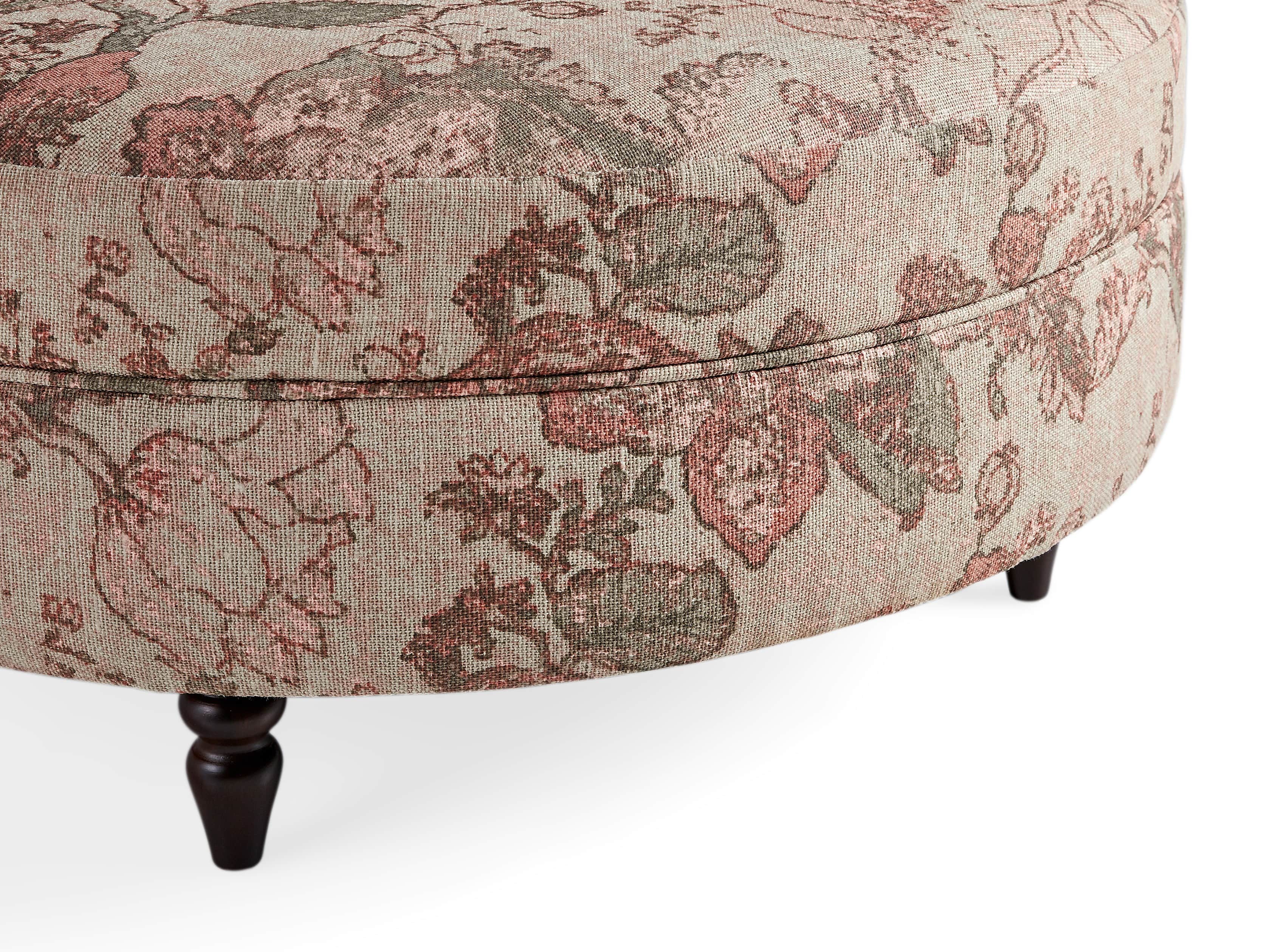 Adria Upholstered 38" Round Ottoman