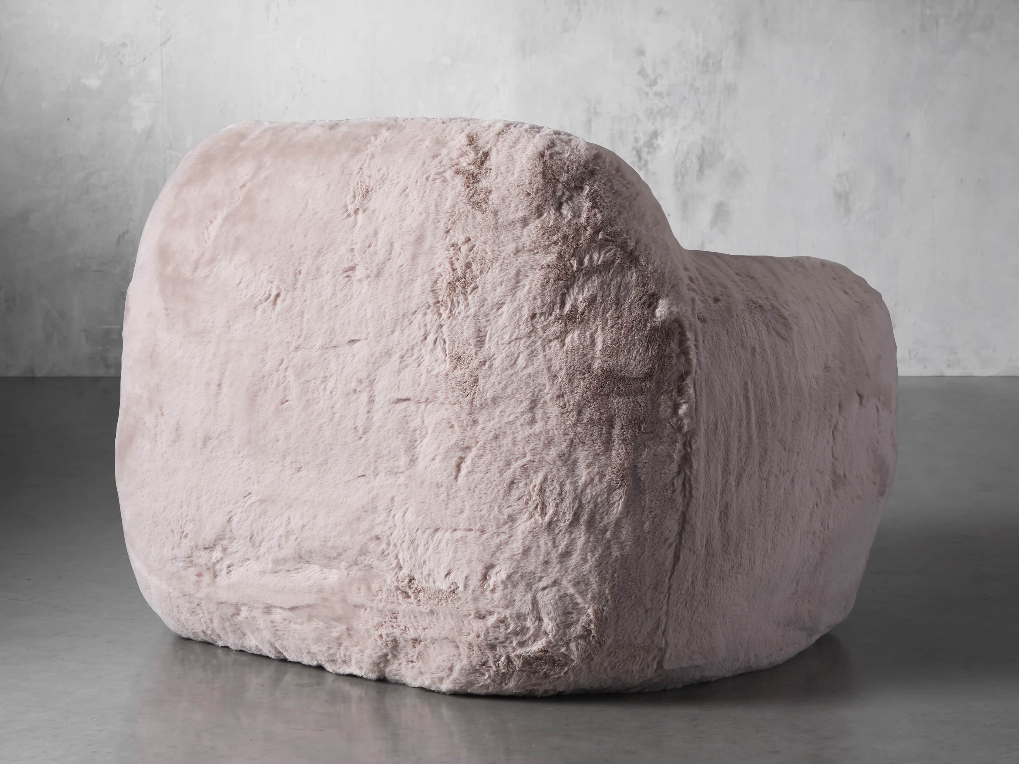 Snugg Faux Fur 46" Chair in Big Bear Pink, slide 5 of 10