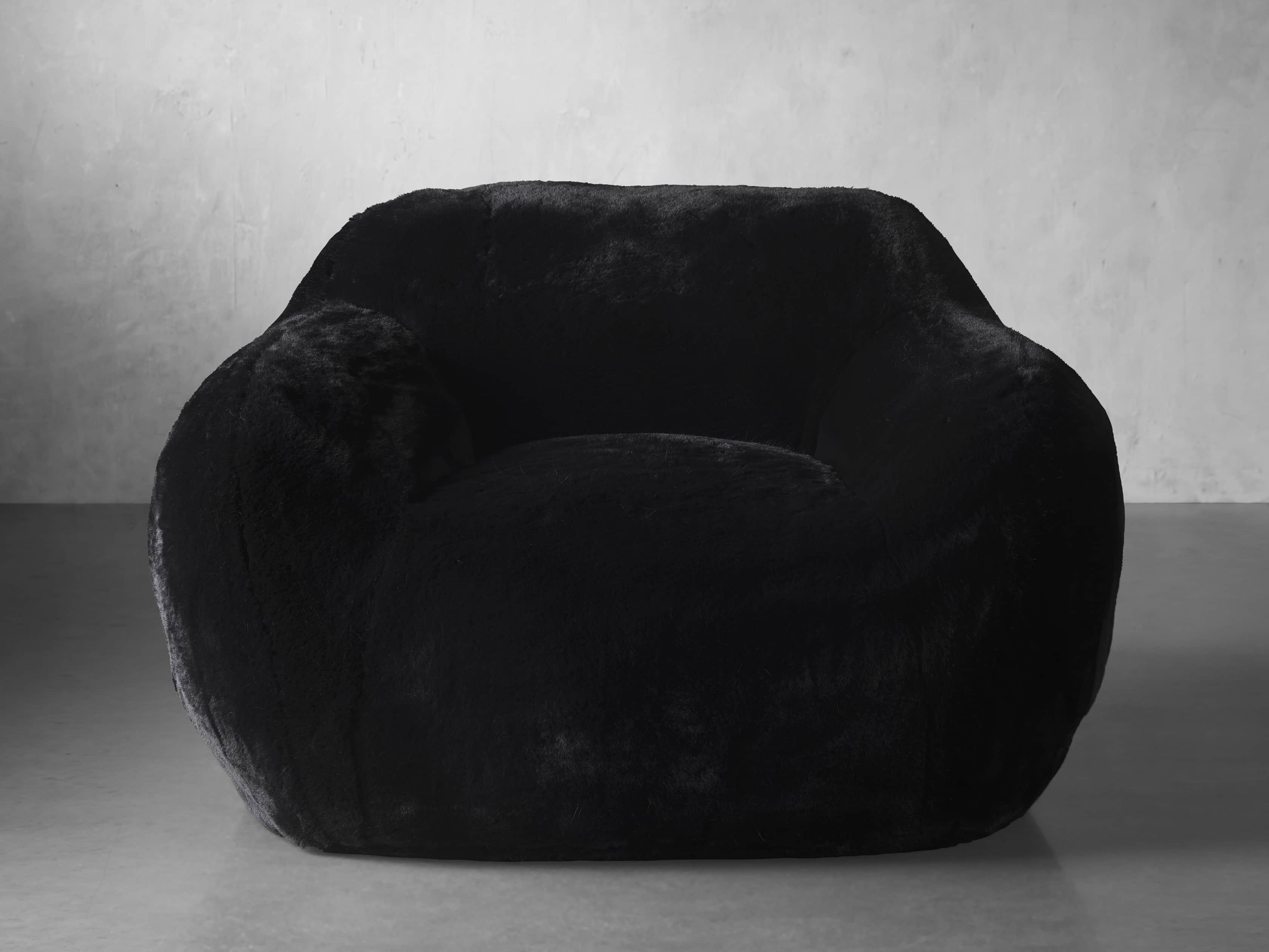 Snugg Faux Fur 46" Chair in Big Bear Sable, slide 1 of 7