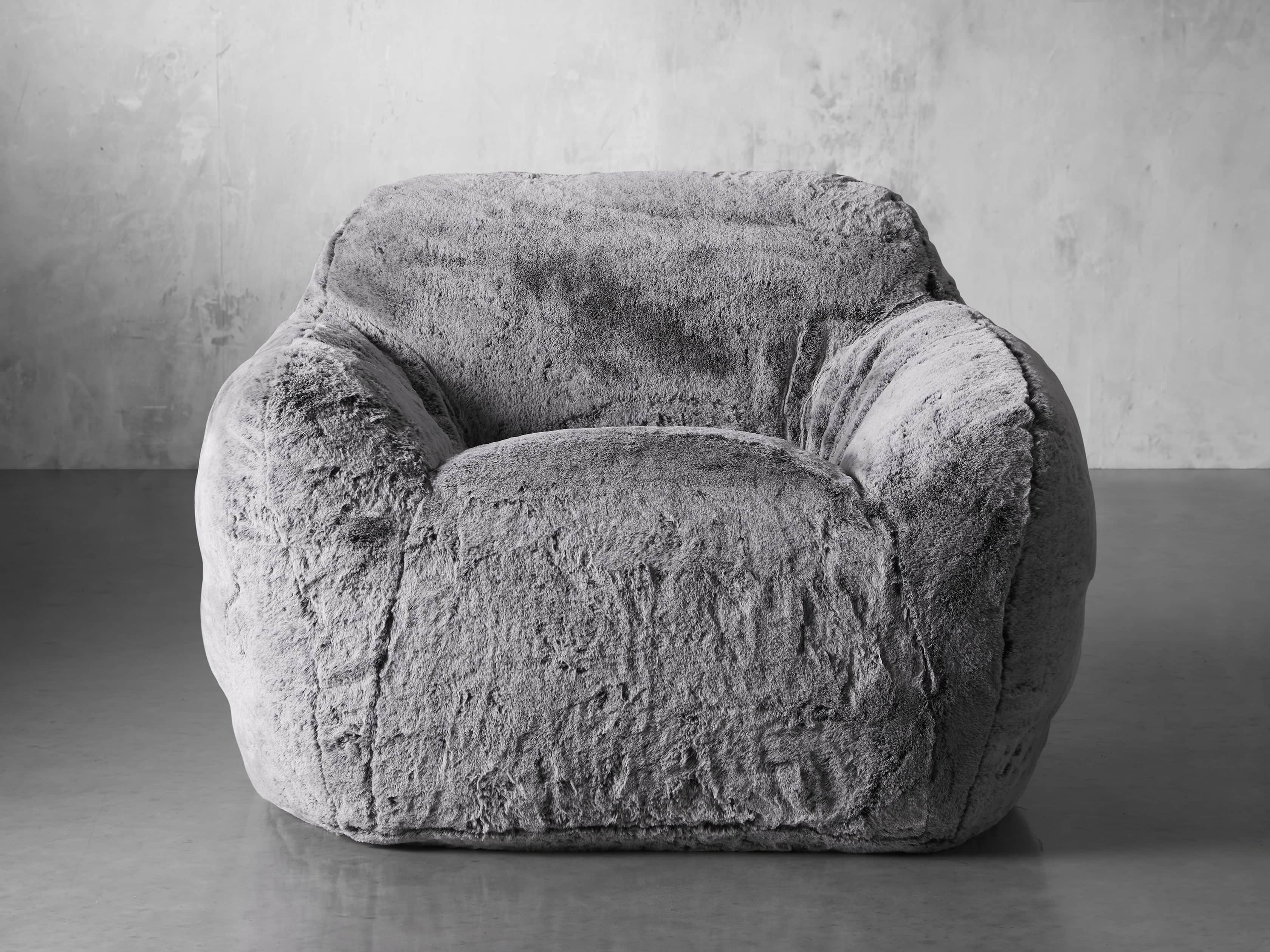 arhaus fur chair