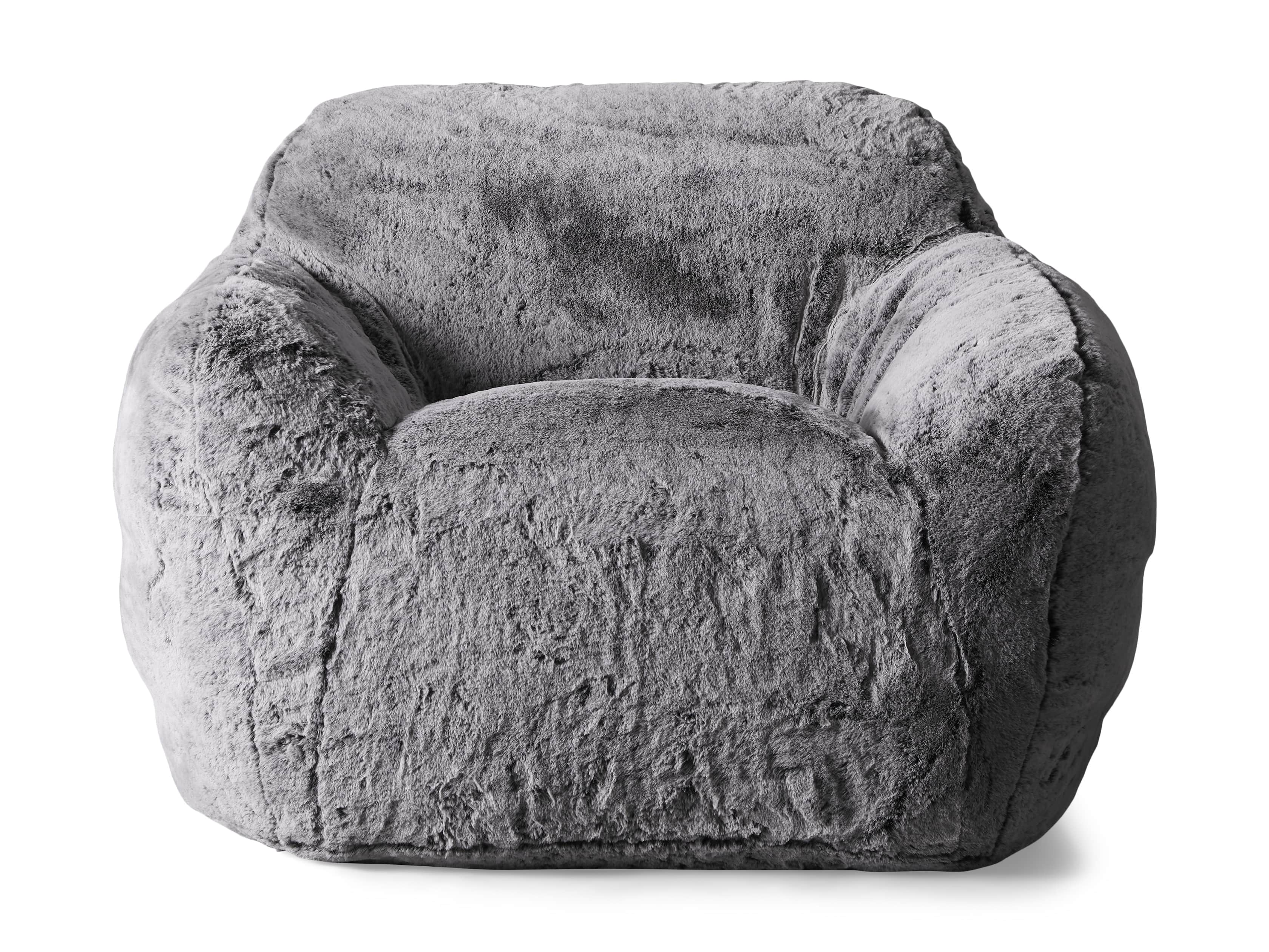 Snugg Faux Fur 46" Chair in Grizzly Grey, slide 8 of 9