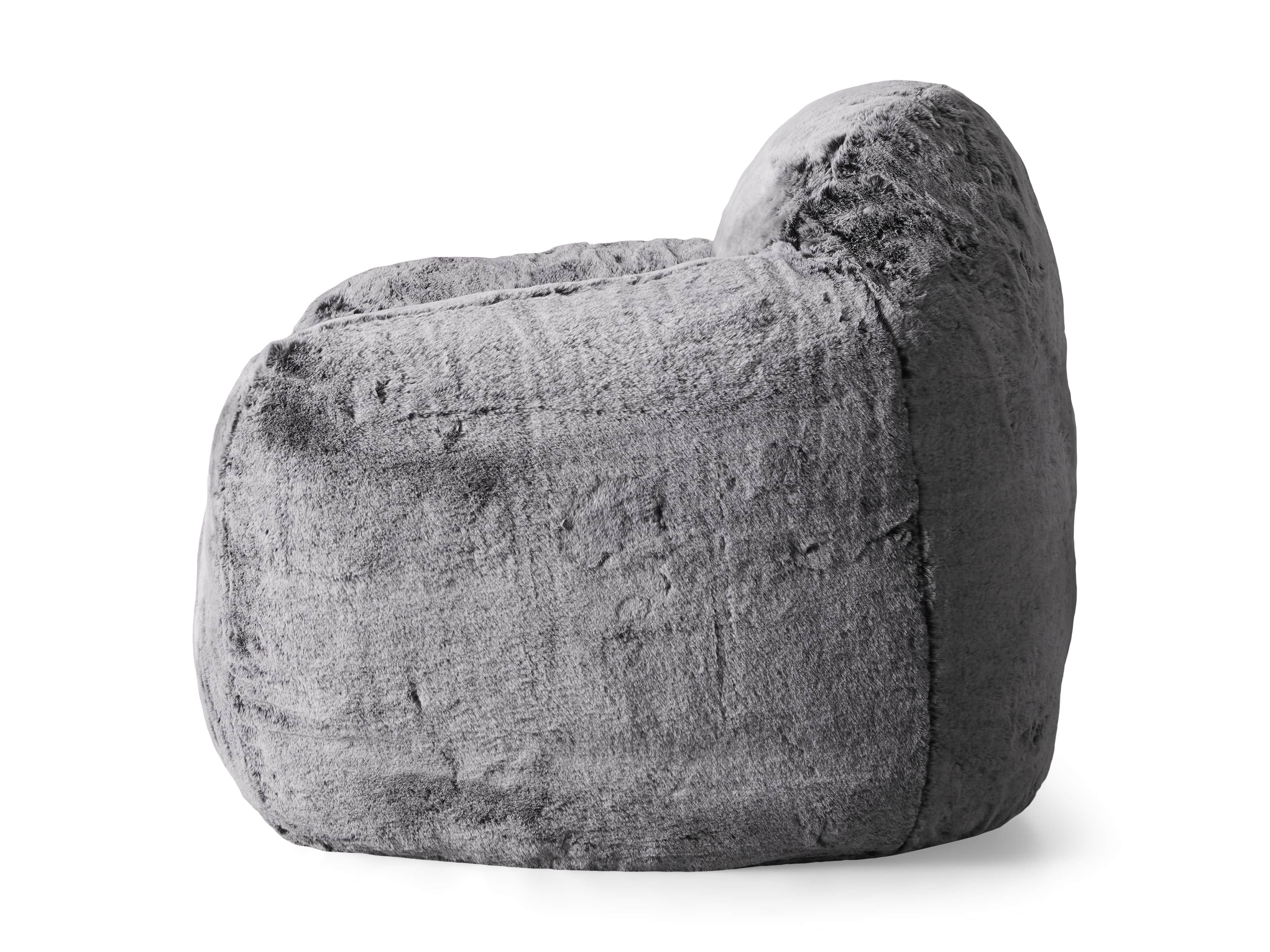Snugg Faux Fur 46" Chair in Grizzly Grey, slide 9 of 9