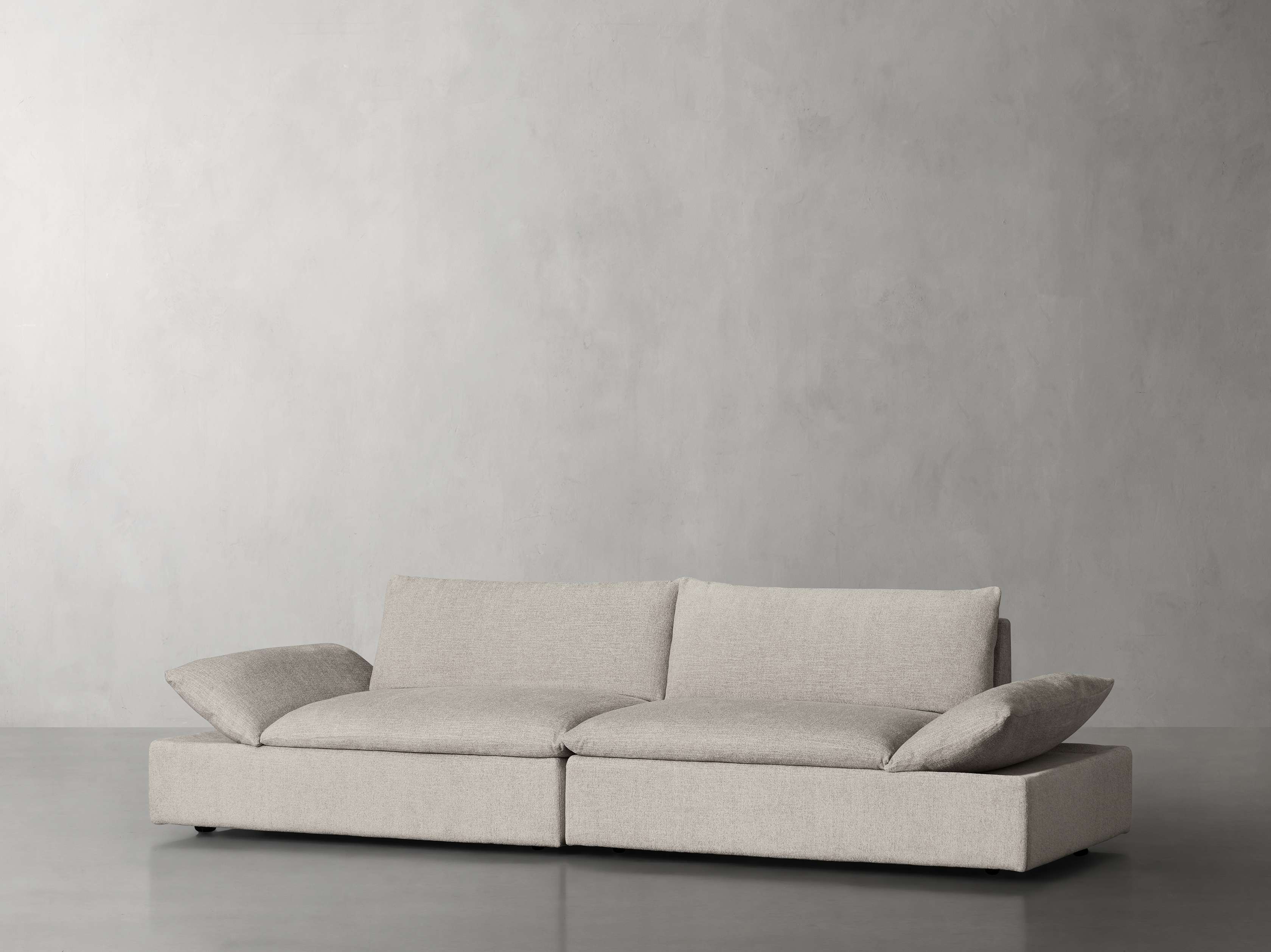 Bergen Two Piece Adjustable Arm Modular Sofa – Arhaus