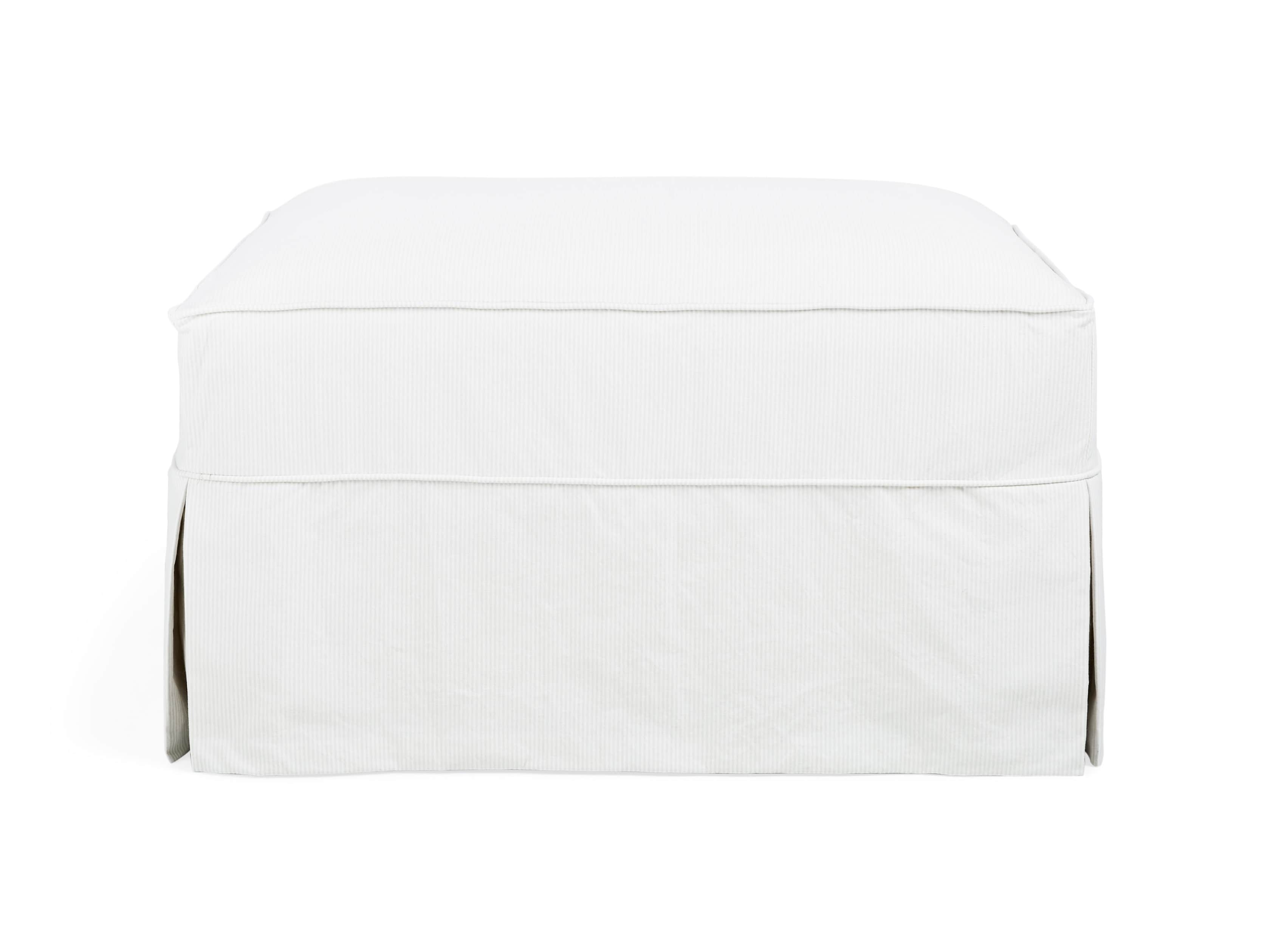 Baldwin Slipcovered 32" Ottoman