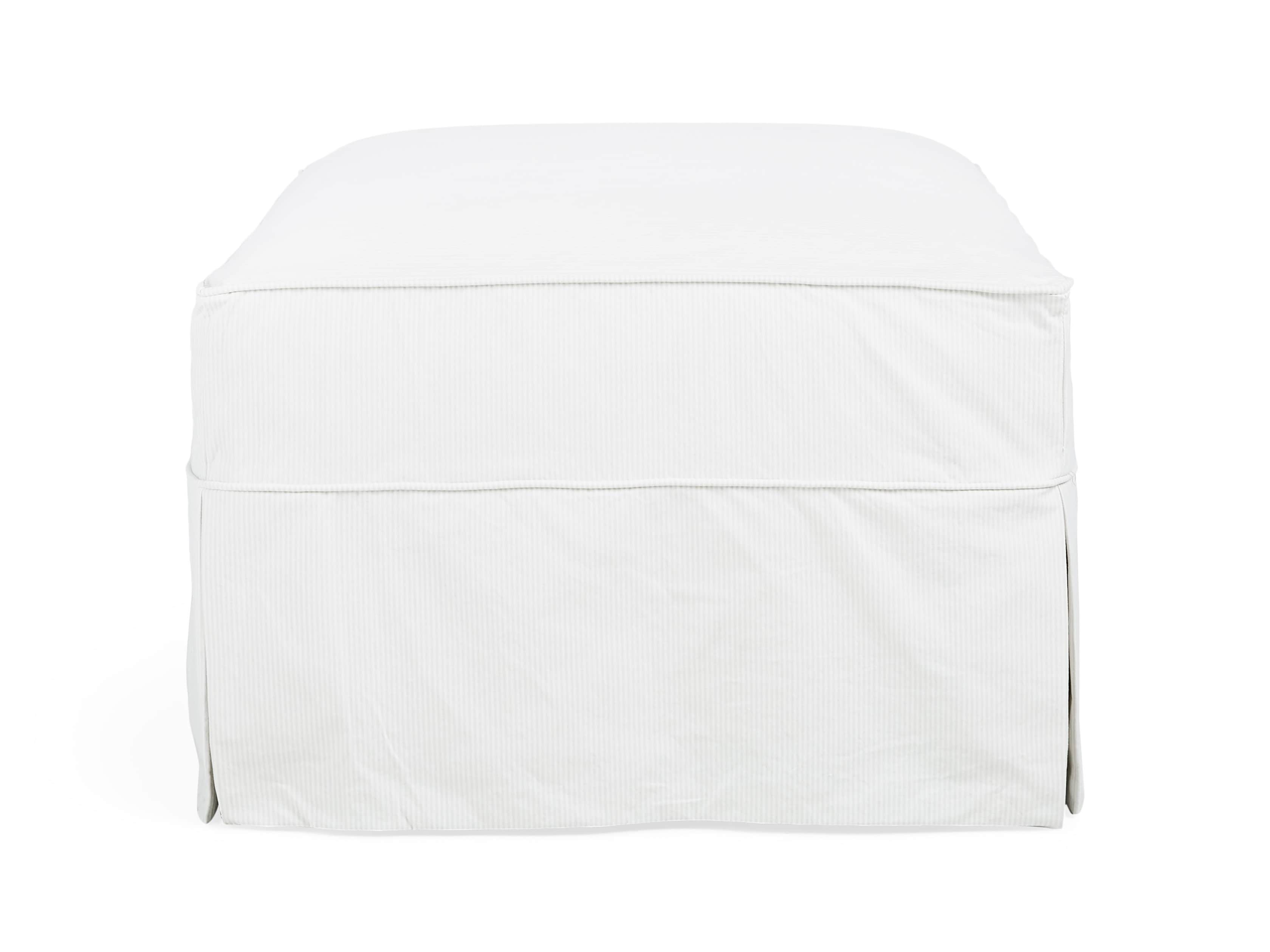 Baldwin Slipcovered 32" Ottoman