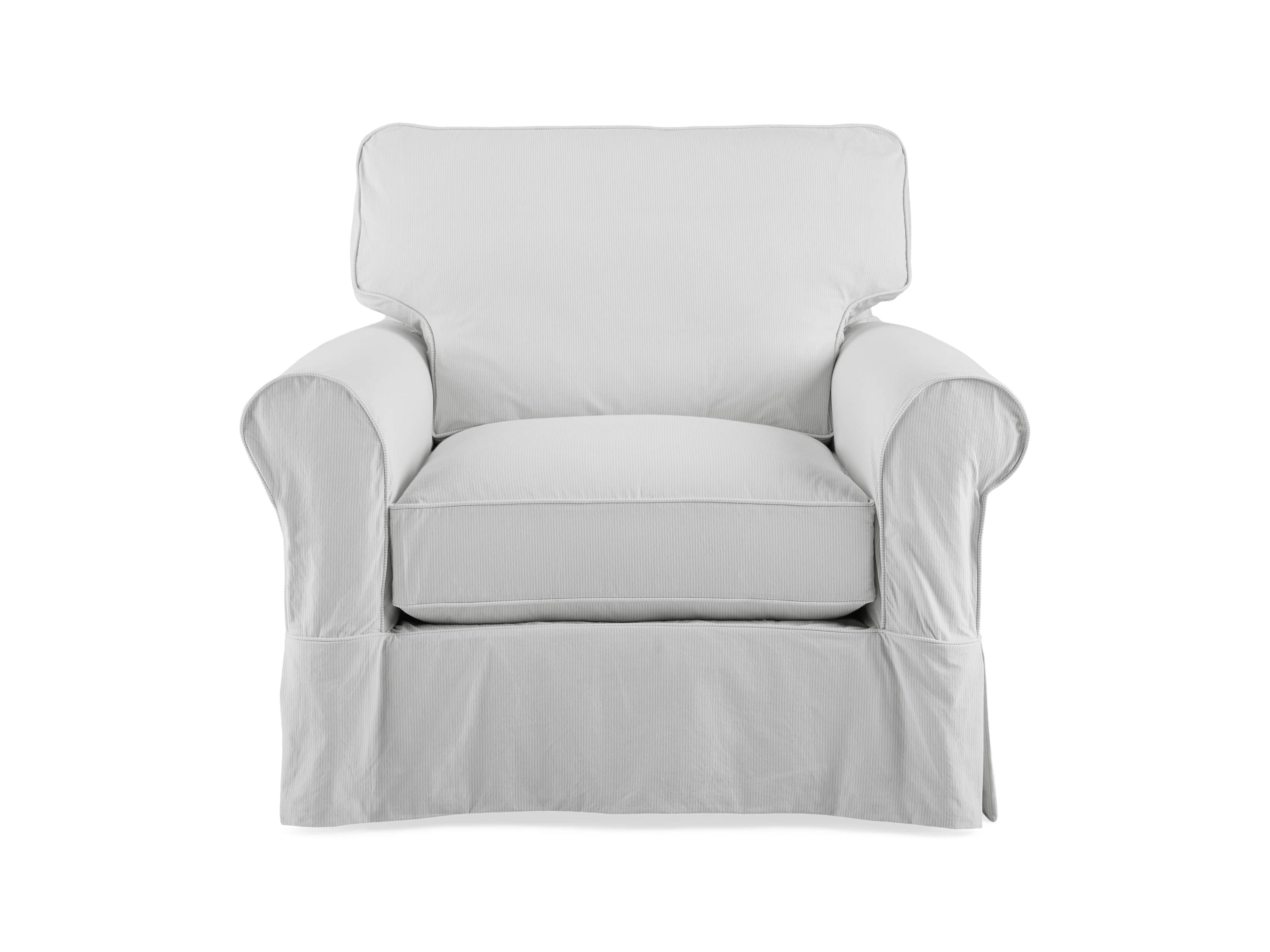 Baldwin Slipcovered 44" Swivel Chair