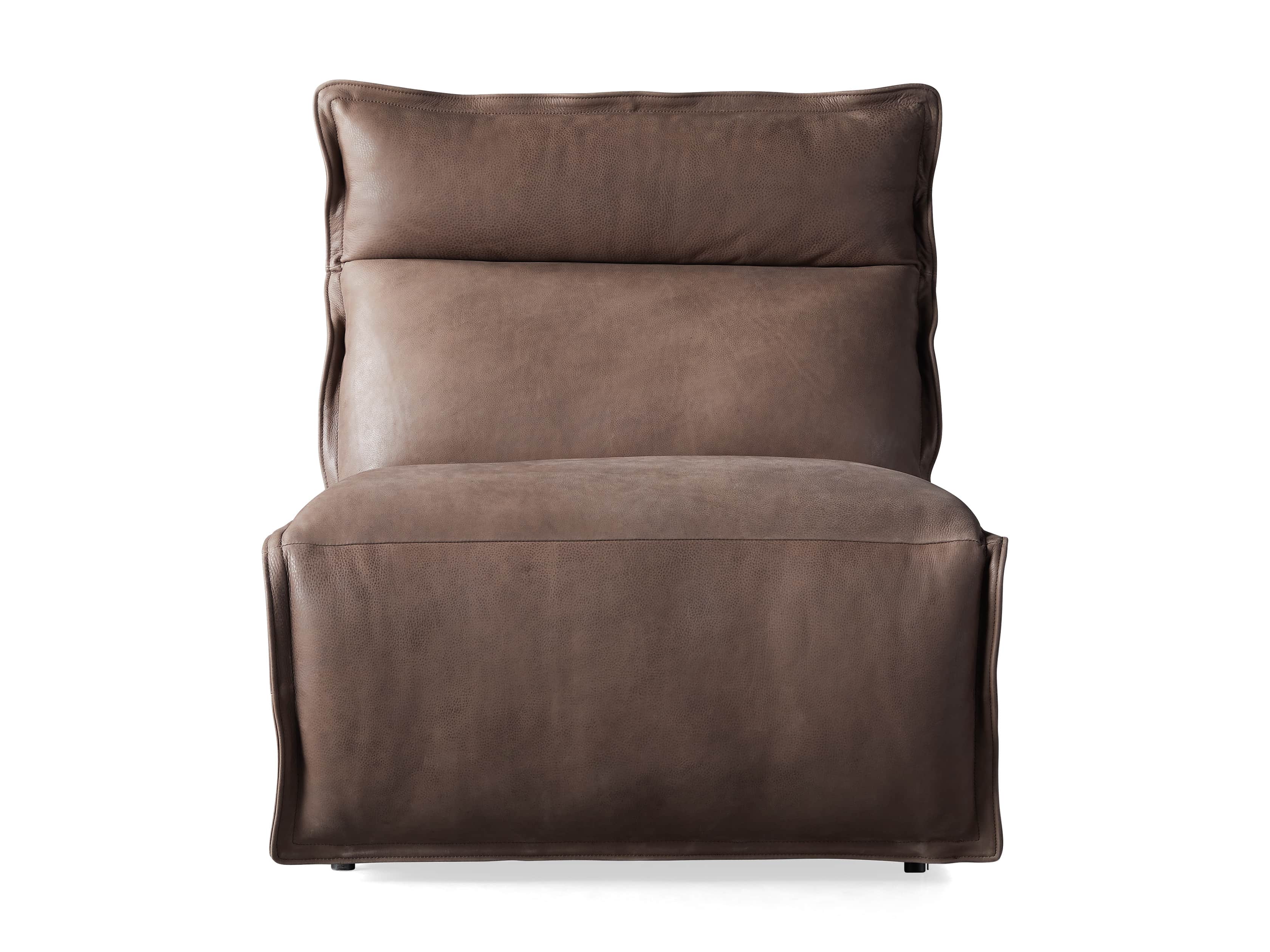 Rowland Leather 34" Armless Motion Chair in Burnham Chocolate, slide 7 of 8