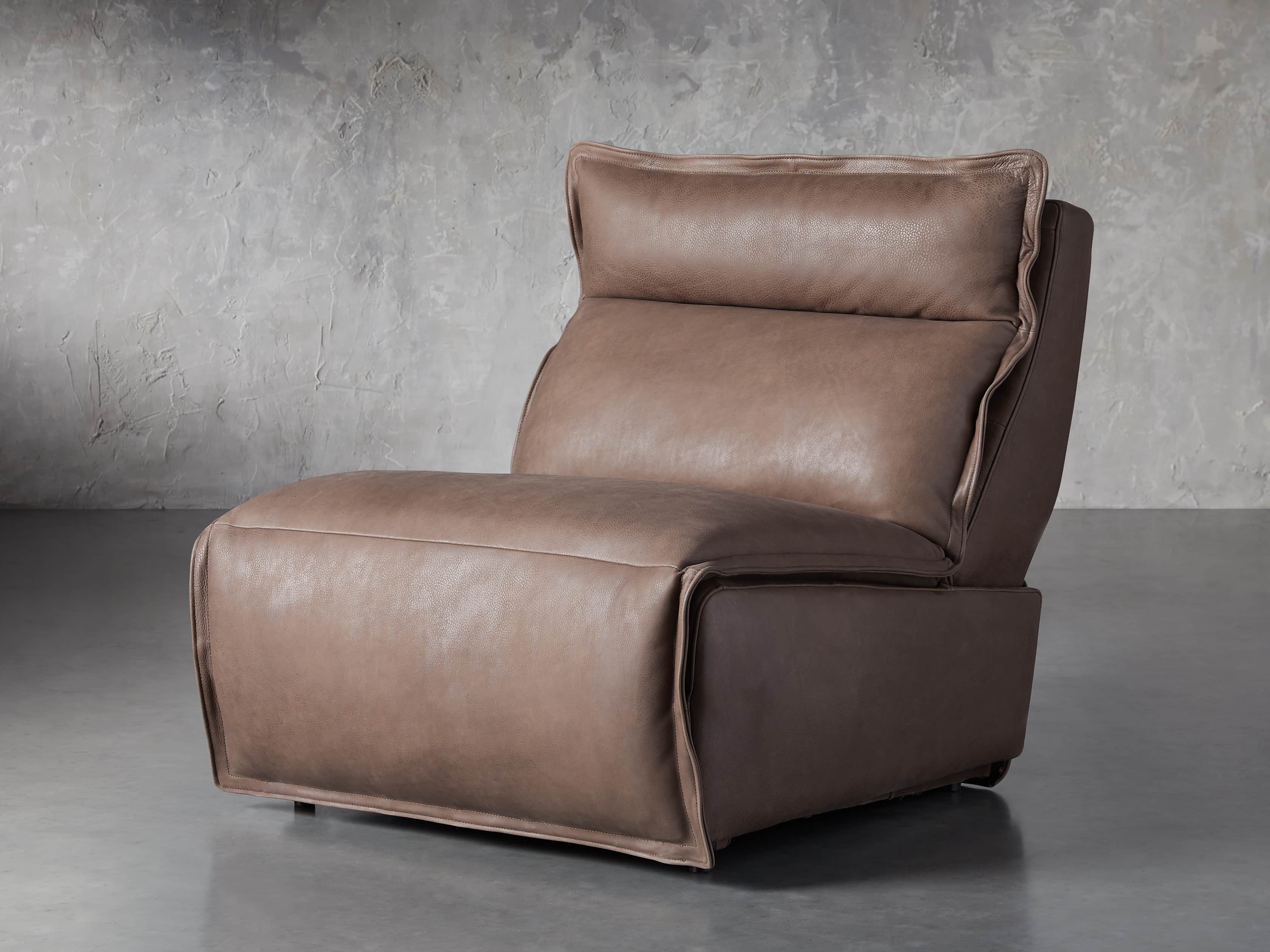 Rowland Leather 34" Armless Motion Chair in Burnham Chocolate, slide 2 of 8