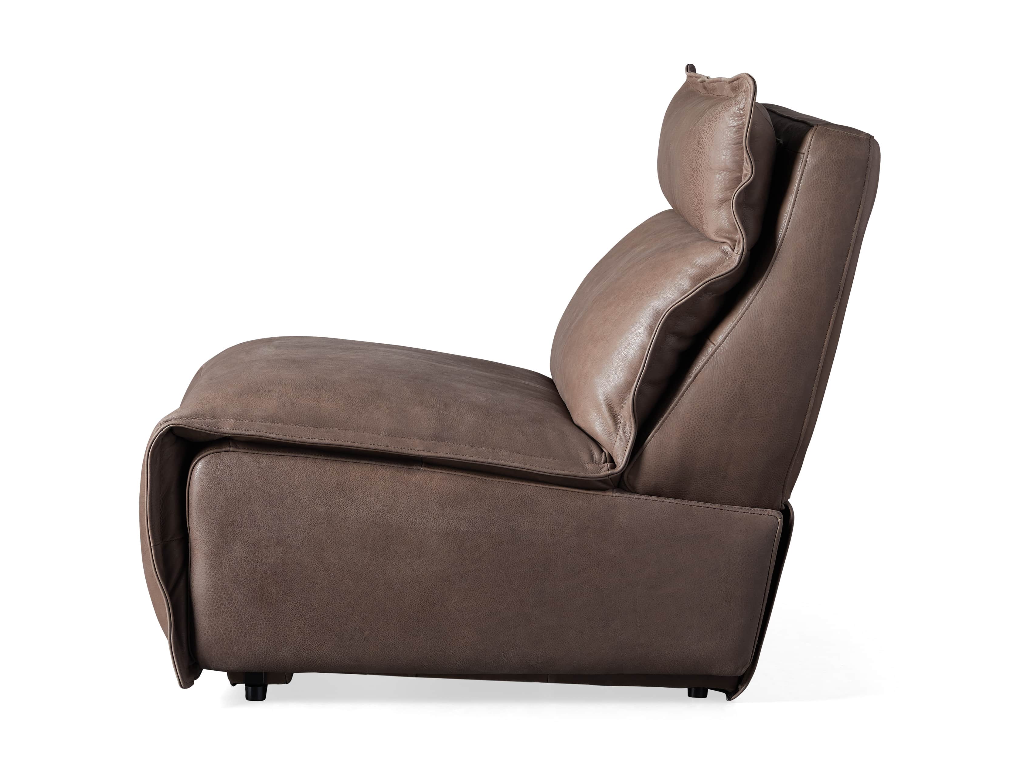 Rowland Leather 34" Armless Motion Chair in Burnham Chocolate, slide 8 of 8