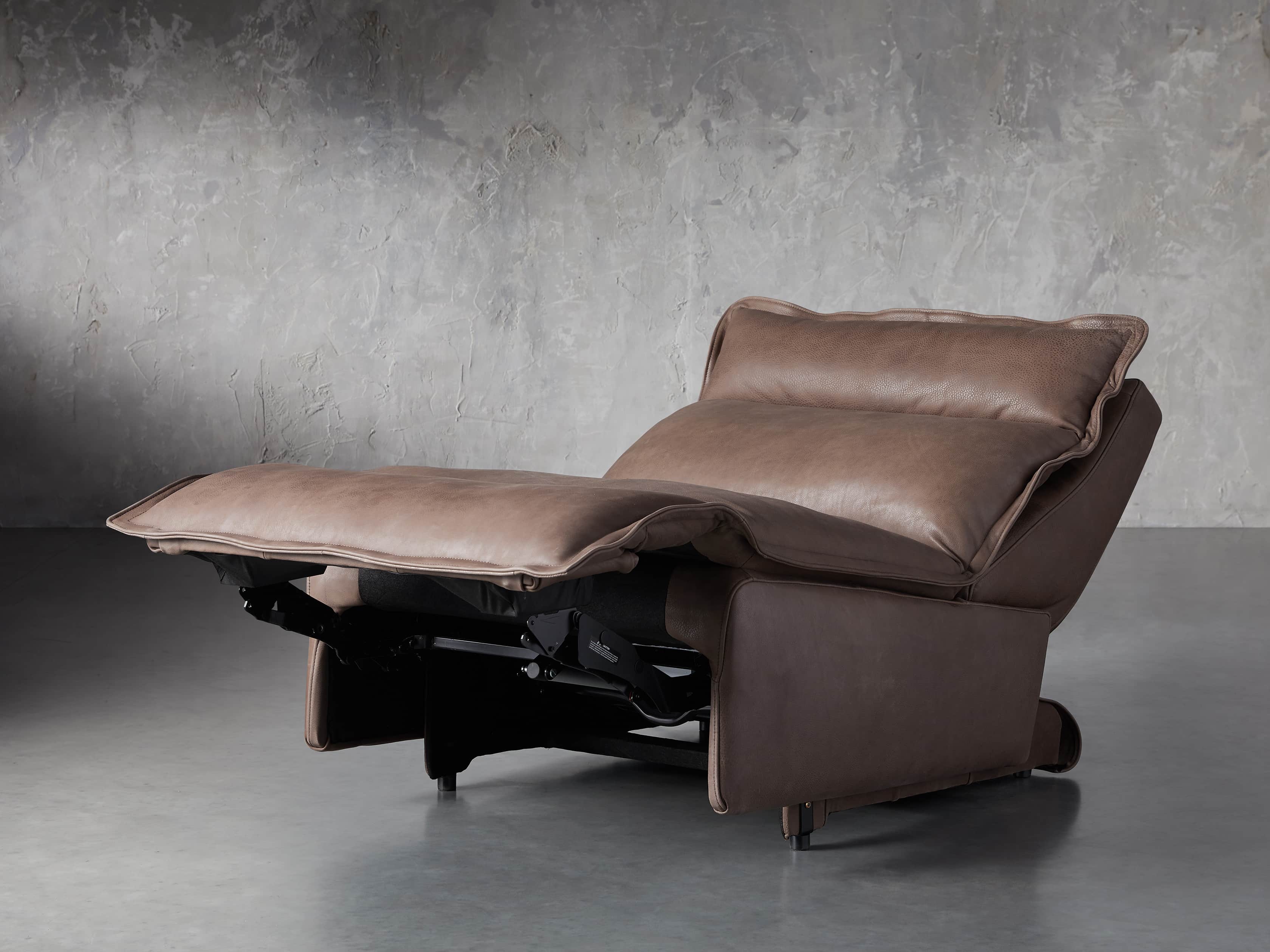 Rowland Leather 34" Armless Motion Chair in Burnham Chocolate, slide 3 of 8