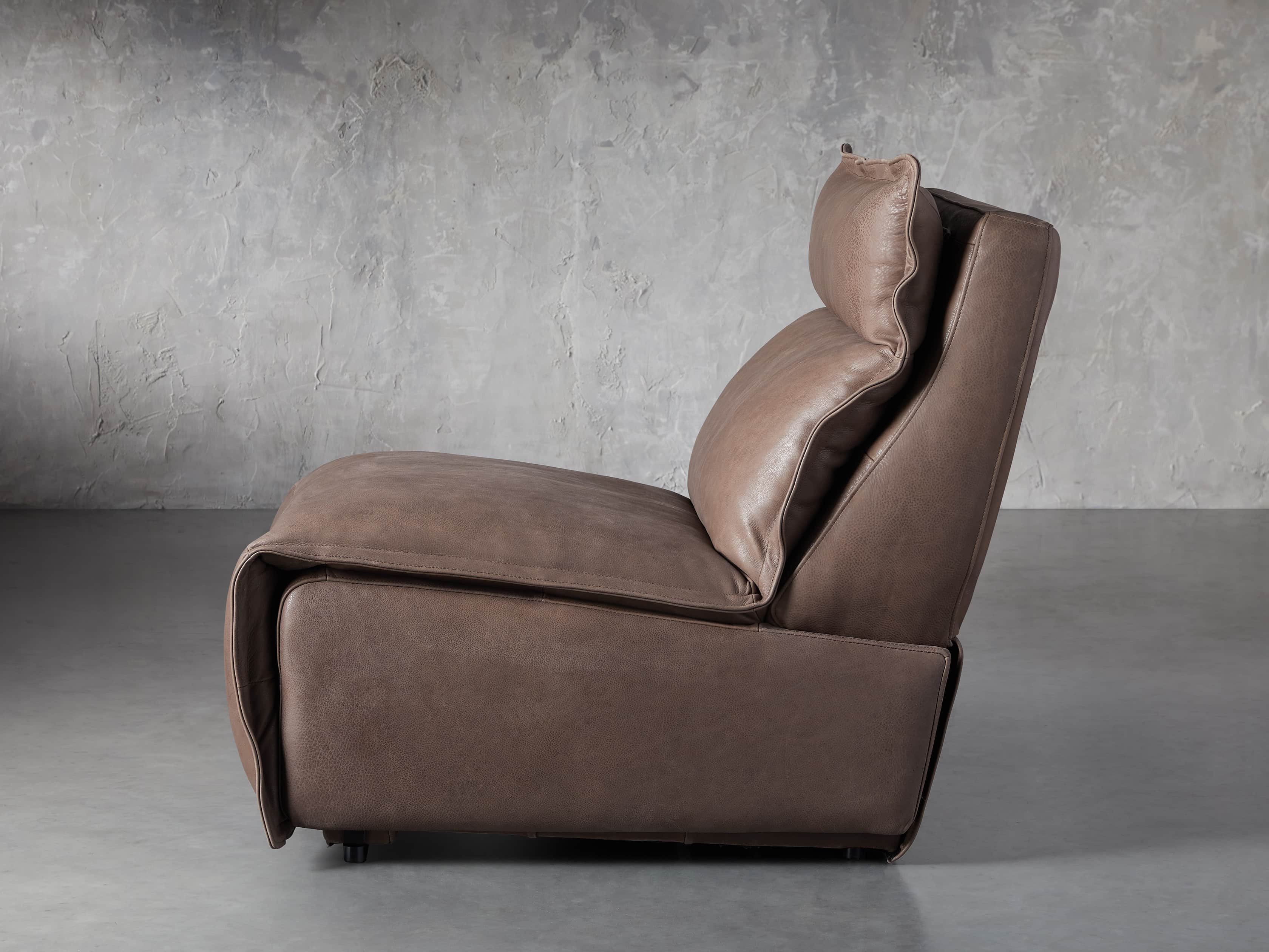 Rowland Leather 34" Armless Motion Chair in Burnham Chocolate, slide 4 of 8